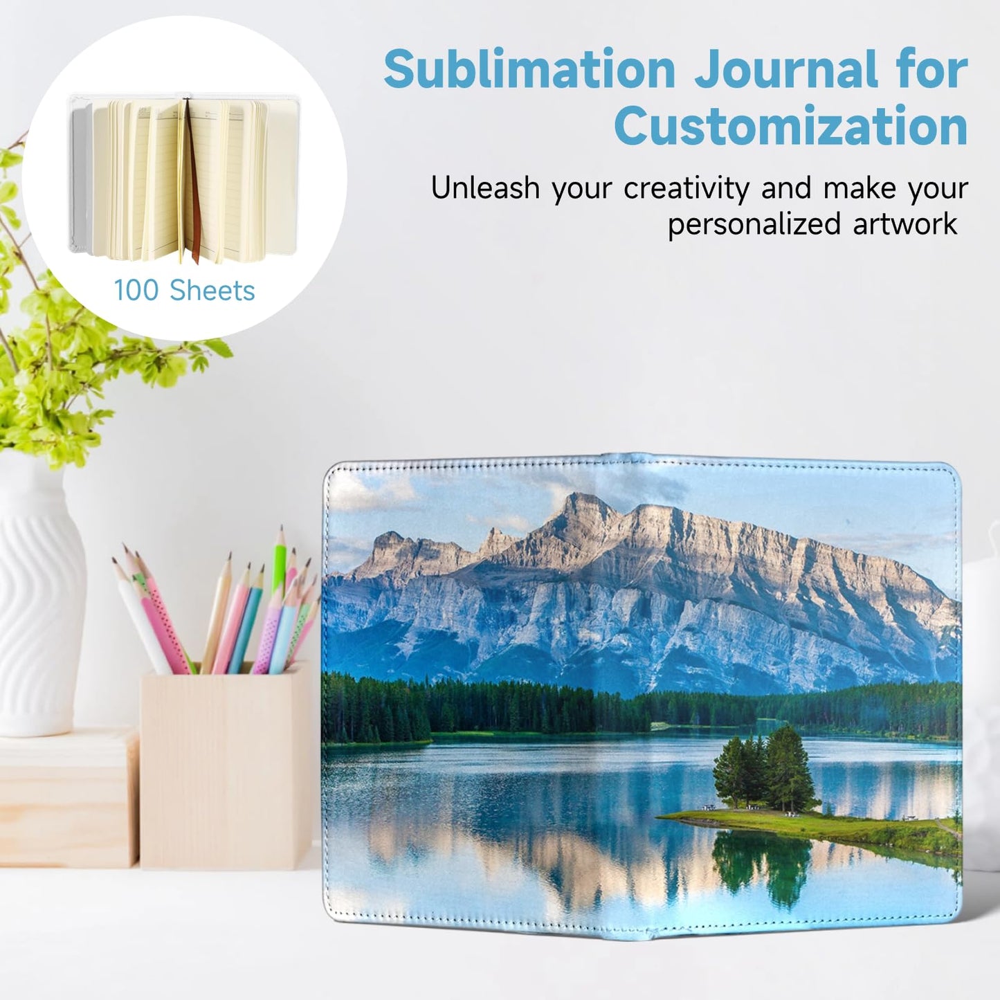 Thick Faux Leather Notebooks Sublimation Notebooks
