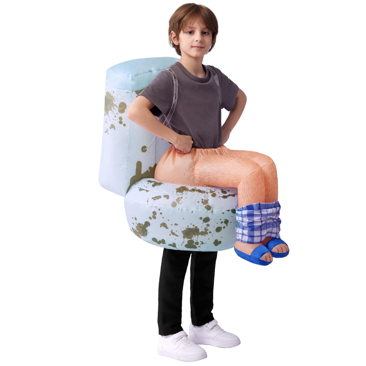 Spooktacular Creations Kids Halloween Inflatable Costumes, Sitting on a Toilet Costume for Halloween Themed Parties