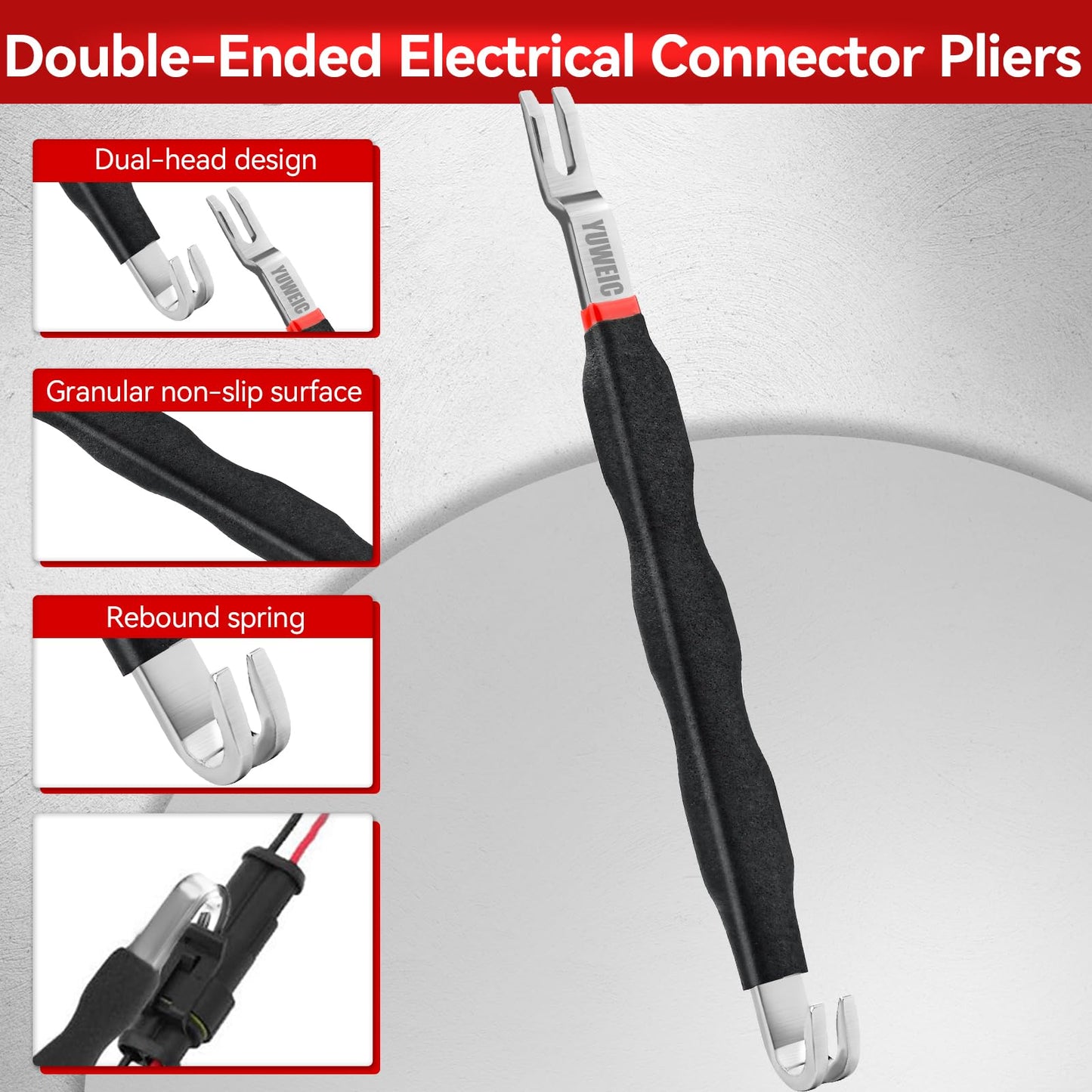 Electrical Disconnect Pliers Set, Automotive Electrical Disconnect Pliers and Terminal Pin Removal Tool Kit 4PC, Professional Automotive Tools for Most Cars, Trucks and SUVs