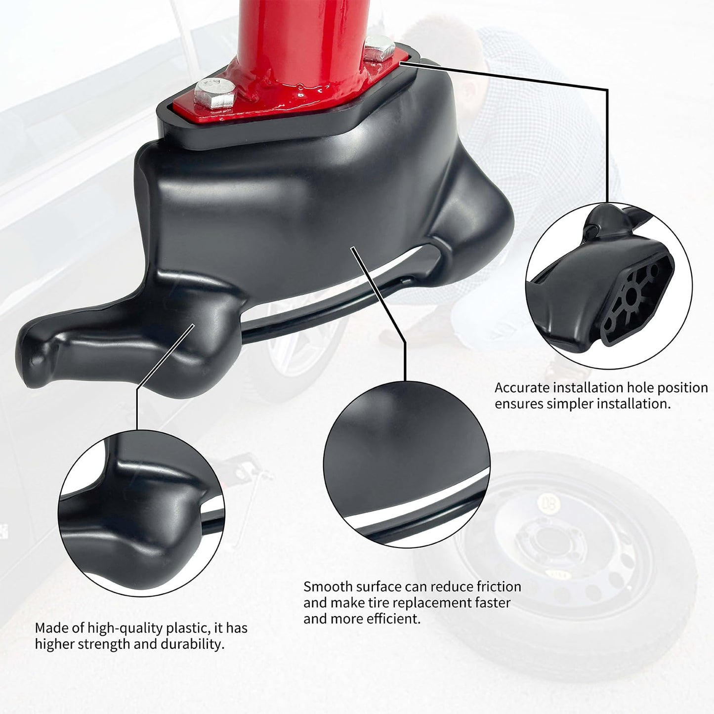 NUCHOICE Upgraded Manual Tire Changer Duck Head Adapter Kit with Silver Cone – Durable Tire Removal Tool for Most Car Tires, Not Compatible with HF Tire Changer
