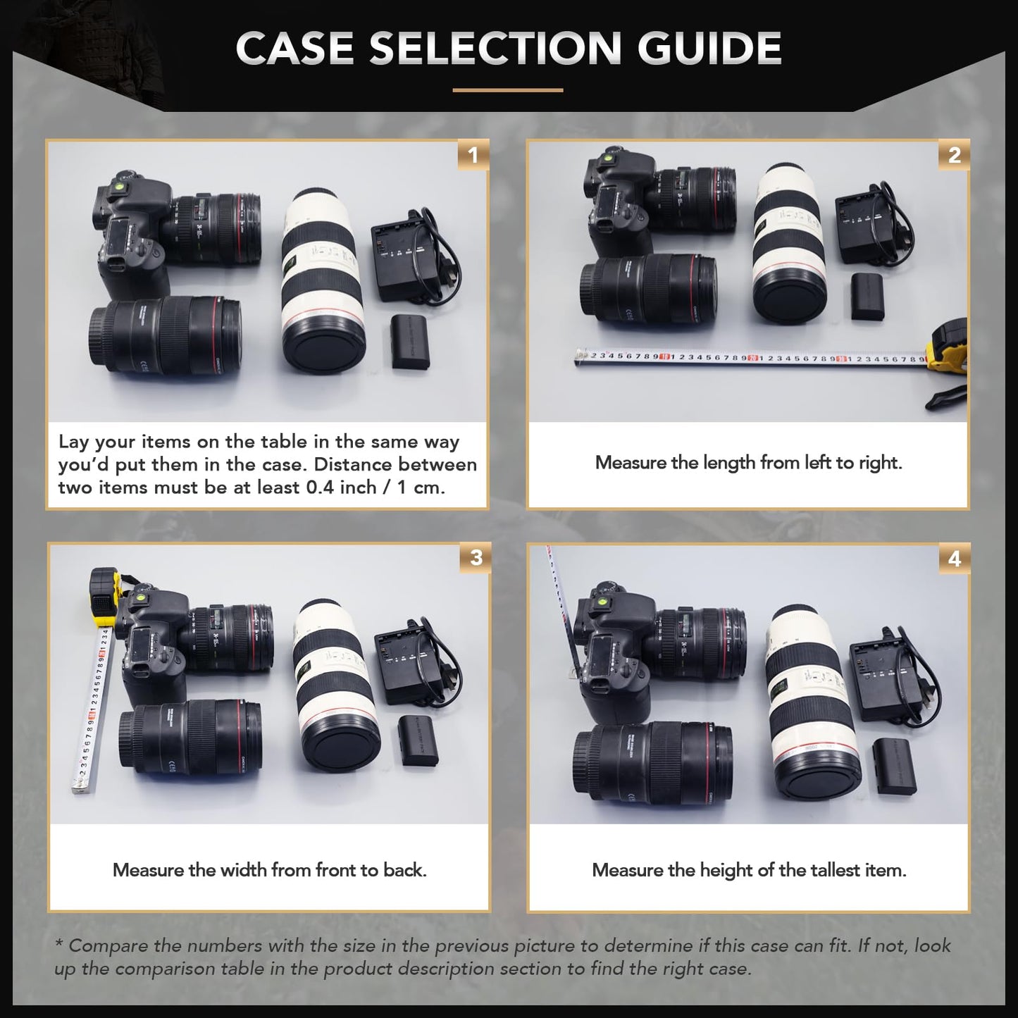 Lykus HC-2520 Waterproof Hard Case with Foam, Interior Size 9.8x7.5x6.1 inch, Suitable for Pistol,Microphone,Recorder,and More