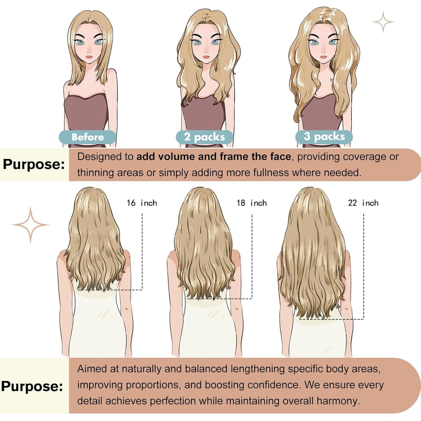 Full Shine Weft Hair Extensions Human Hair Single Genius Weft Sew in Extensions 50G Brown and Blonde Balayage Hair Extensions 18 Inch Silky Straight Human Hair Weft Extensions