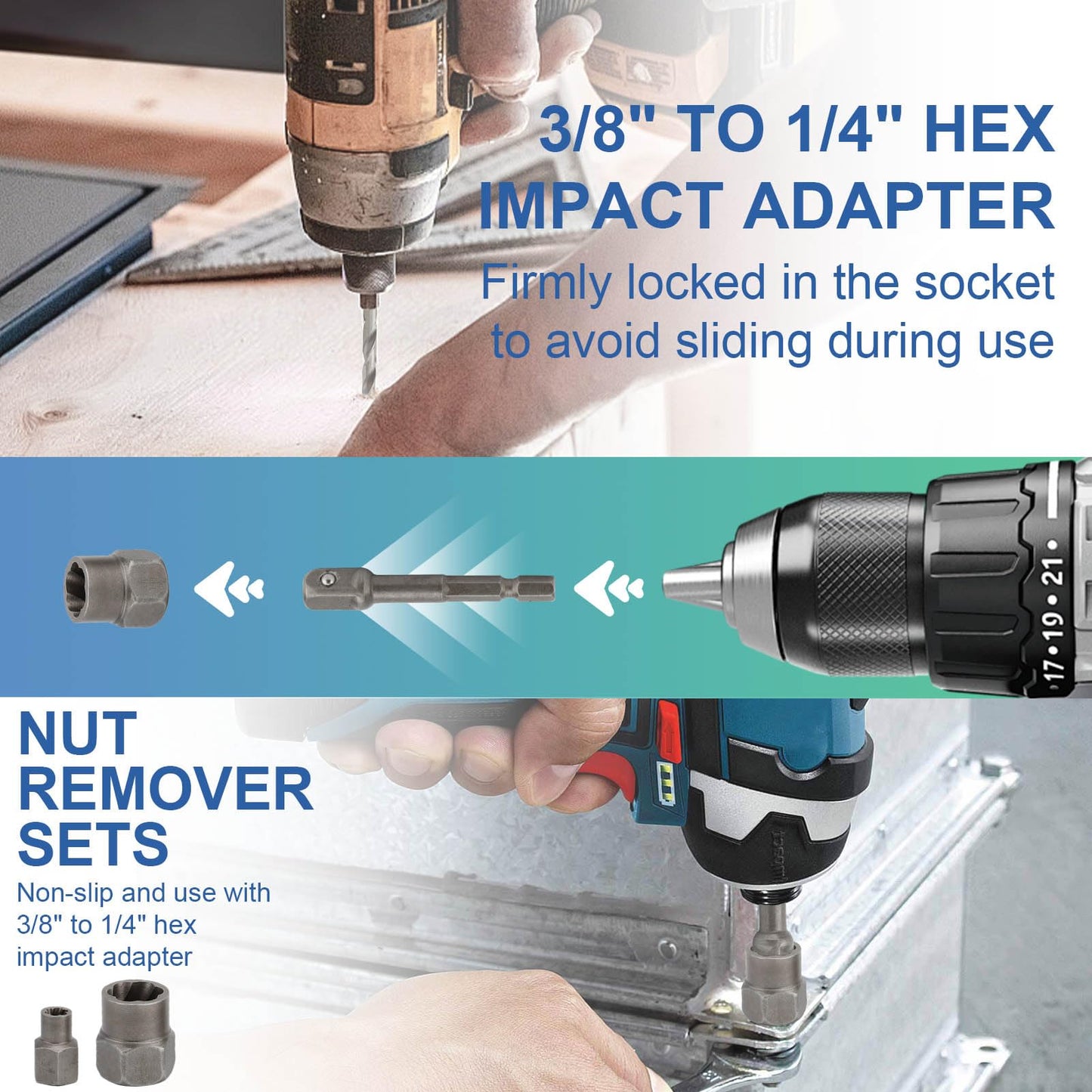 26Pcs Bolt Extractor Set & Drill Bit Kit, Screw Extractor for Spiral Screws, Easy Out Extractor Set, Multi-Spline Screw Extractors Nut Remover for Removing Damaged, Frozen, Rusted Nuts Screws Bolts