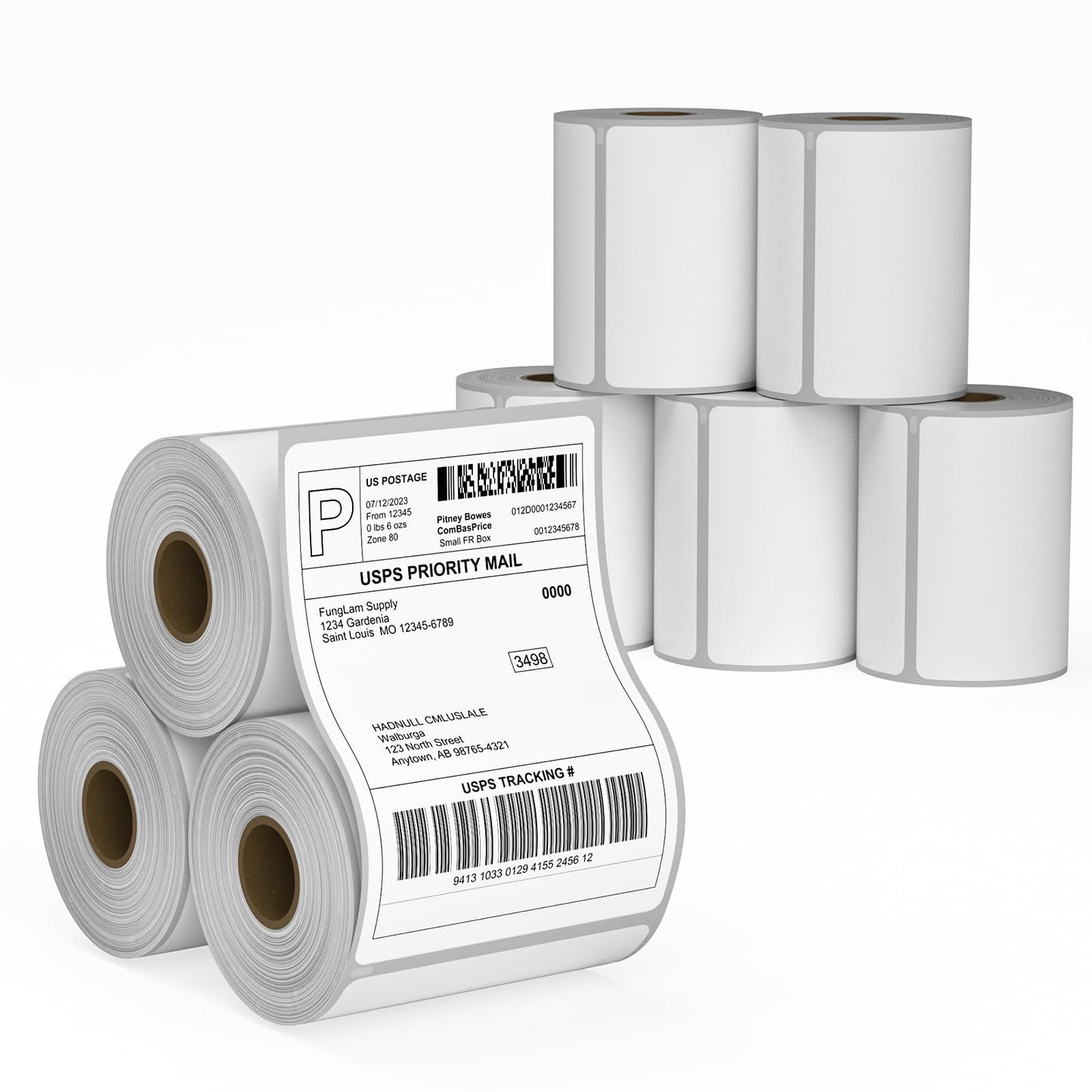 8 Rolls Dymo 4XL Labels 4" x 6" Address Shipping Labels 1744907 Compatible for Dymo 4XL LabelWriter, 220 Labels/Roll