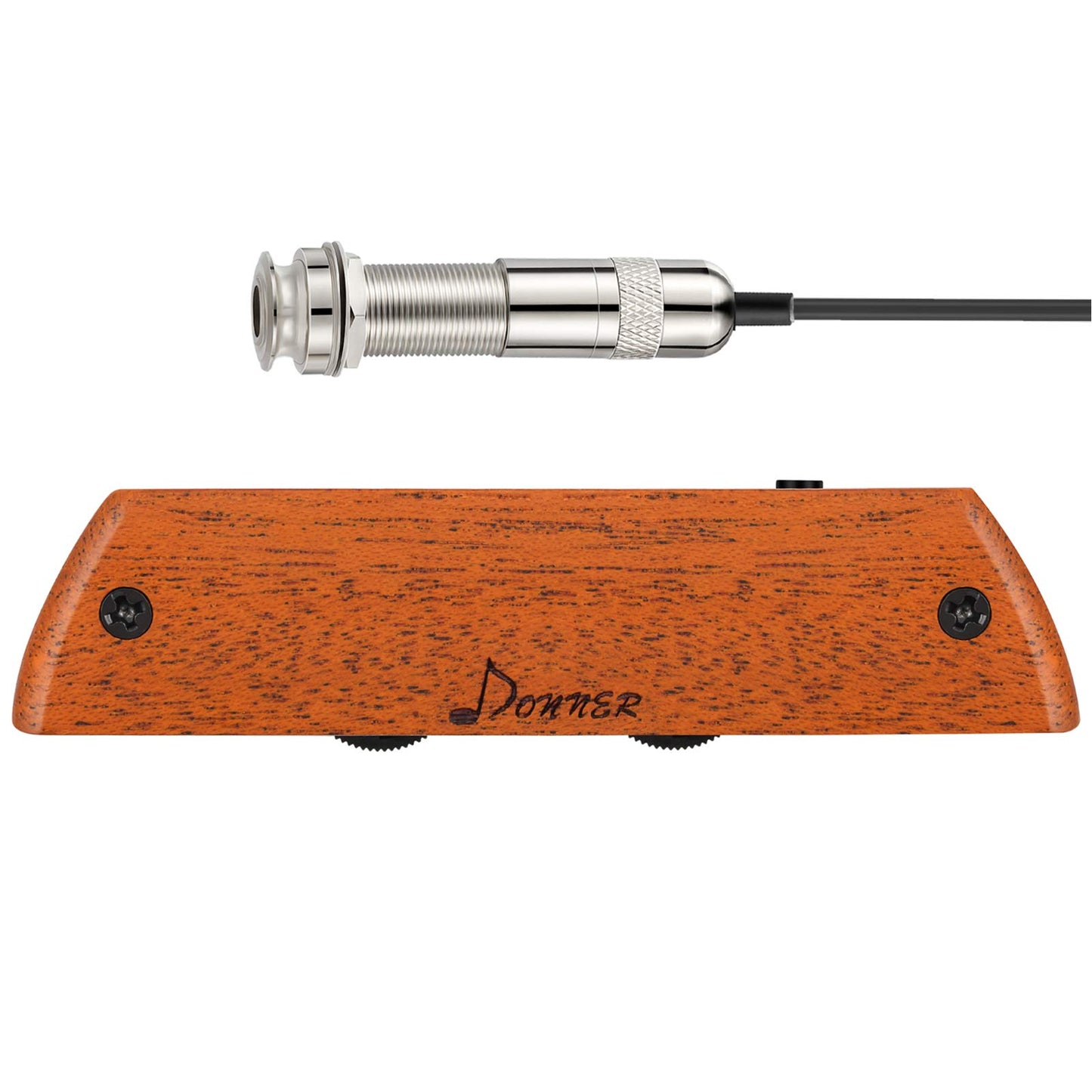 Donner Acoustic Guitar Pickup, Acoustic Pickup DSS-6 Passive Guitar Pickups Mahogany Soundhole Pickup with Humbucker Volume Tone Control