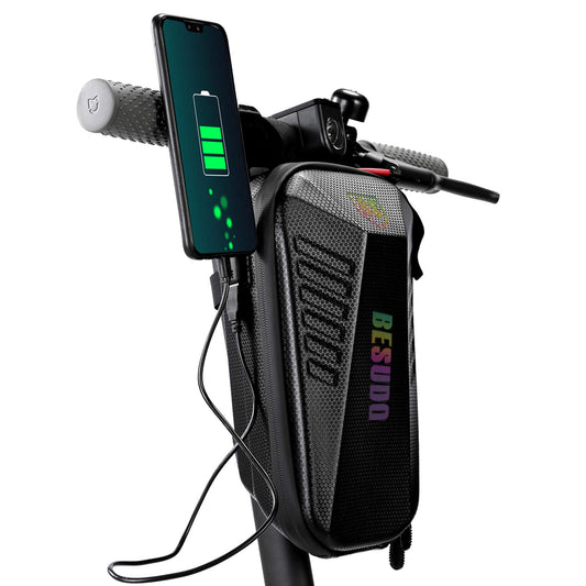 Besudo E Scooter Handlebar Bag - Waterproof 3L Storage Bag for Accessories Such as Lock, Charger - Compatible With Xiaomi MI Mijia M365 Sedway Ninebot