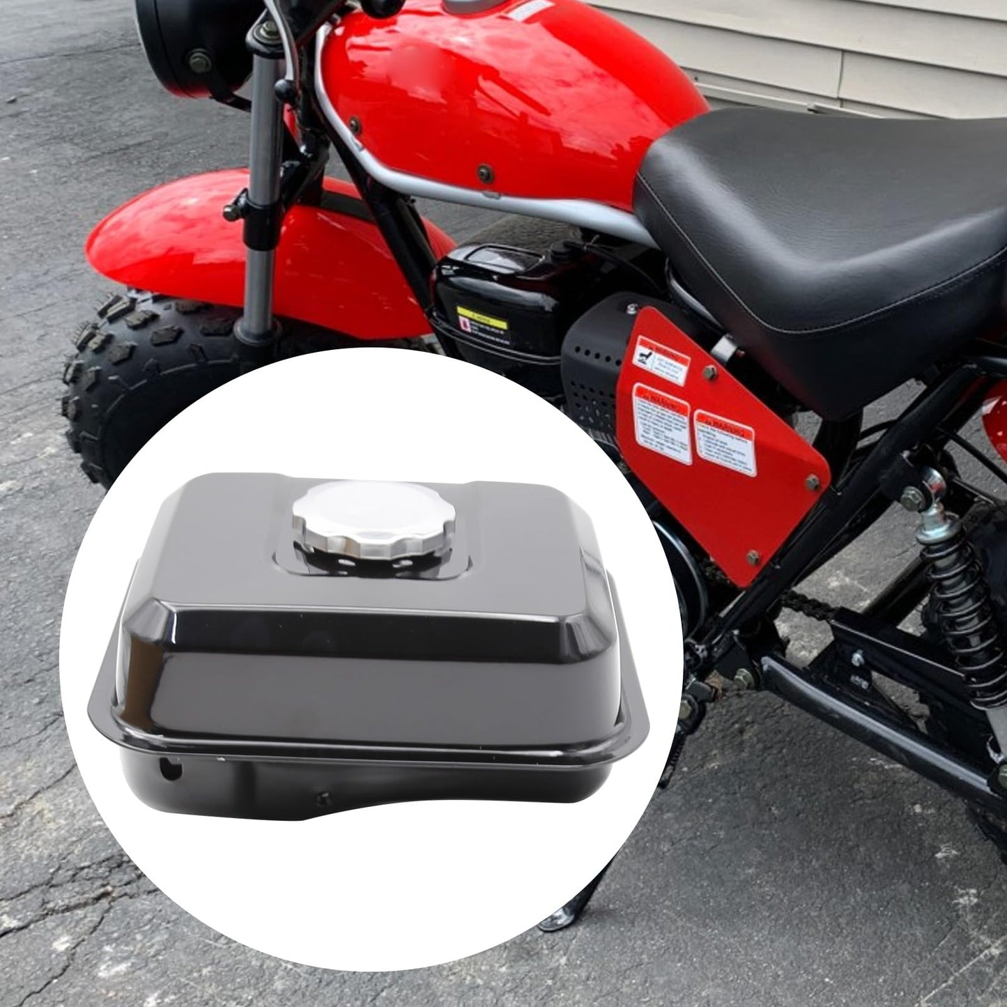 Vkinman Gas Fuel Tank Replacement for Honda GX200 GX160 GX140 Go-Kart Predator Engine Baja Warrior Heat 196CC MB165 MB200 Mini Bike 5.5HP 6.5HP Engine 17510-ZE1-020ZA