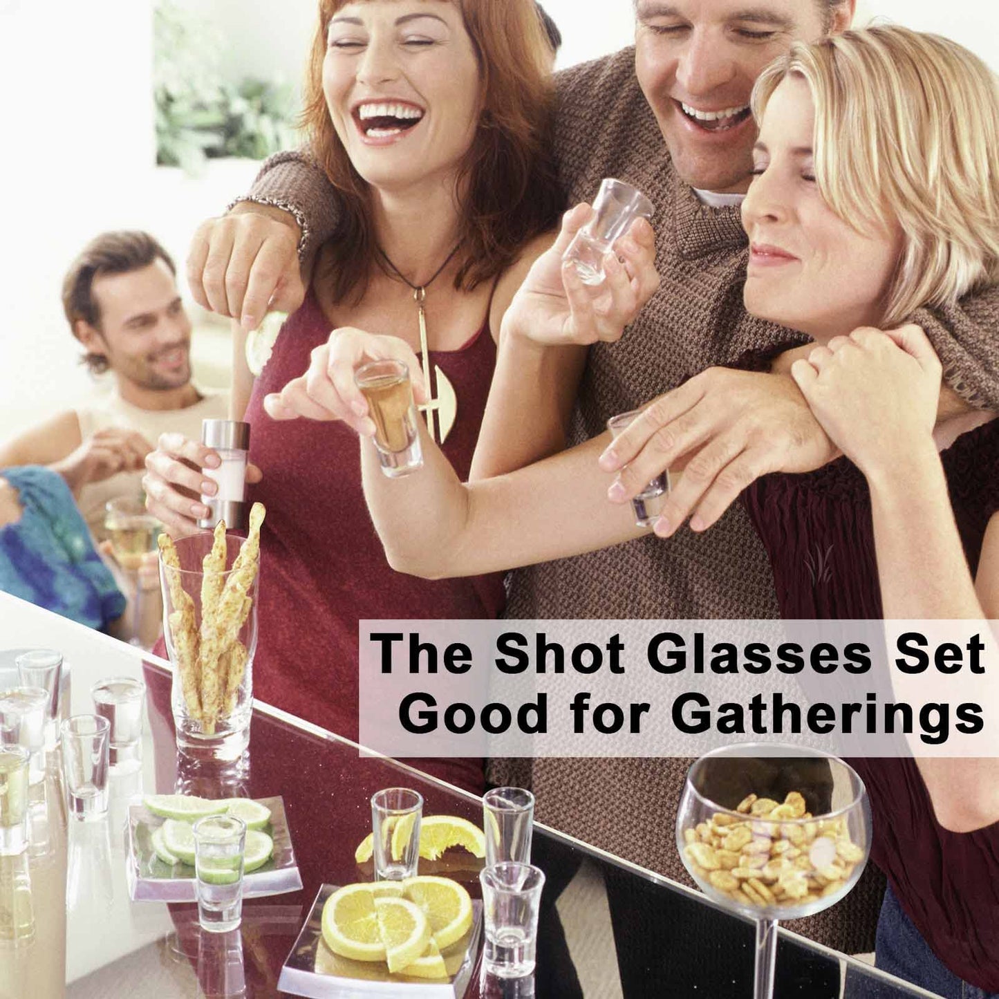 Shot Glasses Set of 24-1.2 OZ Clear Shot Glass with Heavy Base, Rock Shot Glasses Bulk for Cocktail, Vodka, Espressos, Liqueurs, Tequila and Desserts