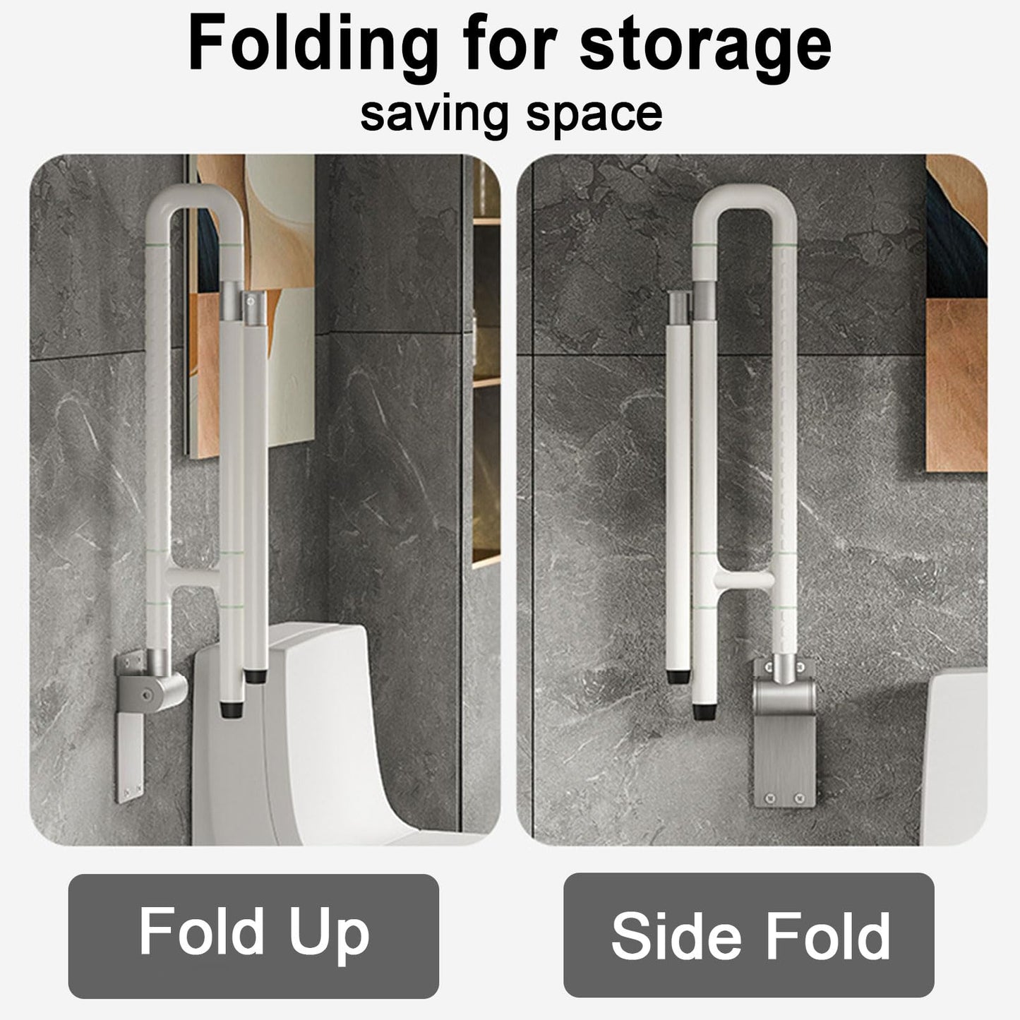 28x24 Inches Handicap Grab Bars,Foldable Handrails Toilet Rails Flip Up Toilet Safety Rails with Leg Hand Support Rail Accessories for Elderly