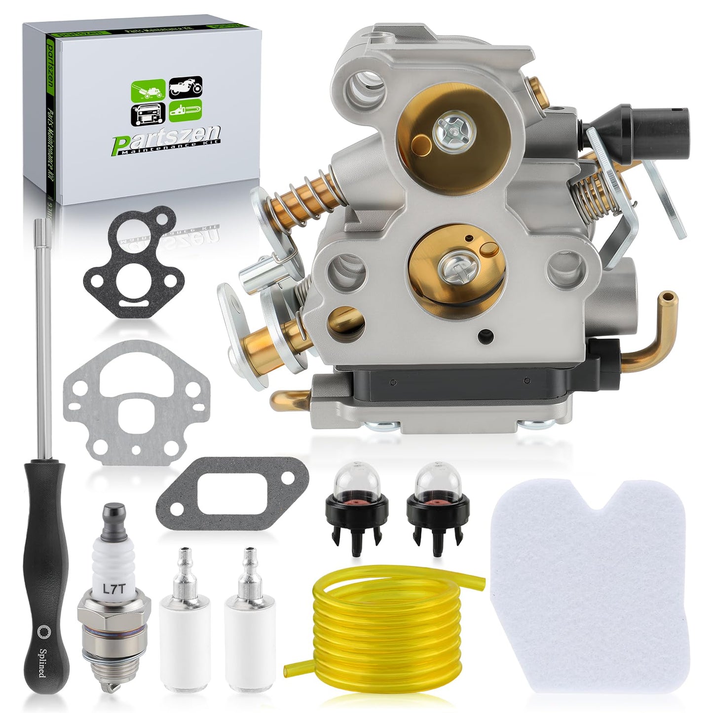 partszen 574719402 Carburetor for Husqvarna 235 240 235E 240E 236 236E Jonsered CS2234 CS2238 CS2234S CS2238S Red Max GZ380 ZAMA C1T-W33C Chainsaw Carb Kit