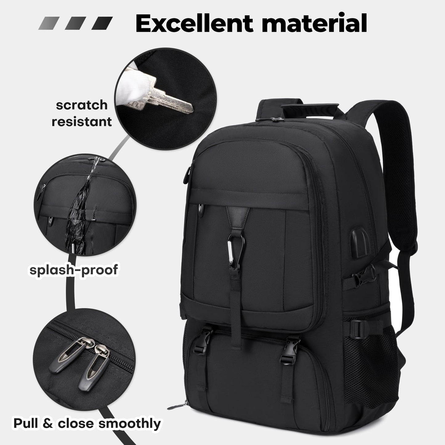 Banlole Travel Backpack with shoe compartment, 17.3 Inch Travel Backpack, 17.3 Inch, Classic