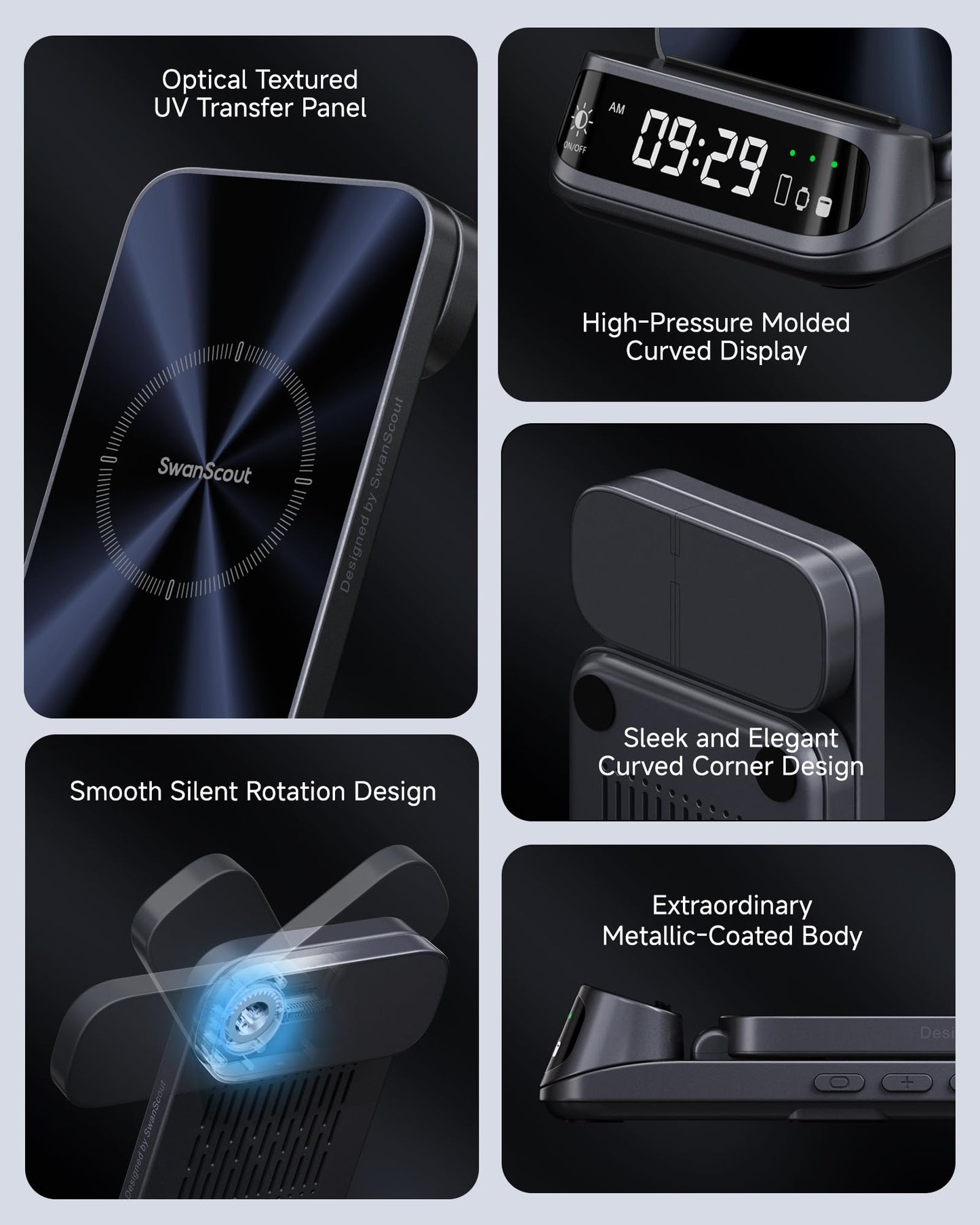 Wireless Charger for Pixel Watch 3/2, 3 in 1 Charging Station for Google 9 Pro Fold/9 Pro XL/9 Pro/9a/9/8/7/6/5, SwanScout 708G2 (Not for Pixel Watch 4/1, No Adapter)