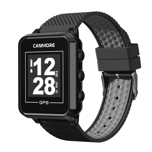 CANMORE TW353 Golf GPS Watch for Men and Women, High Contrast LCD Display, Free Update Over 41,000 Preloaded Courses Worldwide, Lightweight Essential Golf Accessory for Golfers, Black/Gray