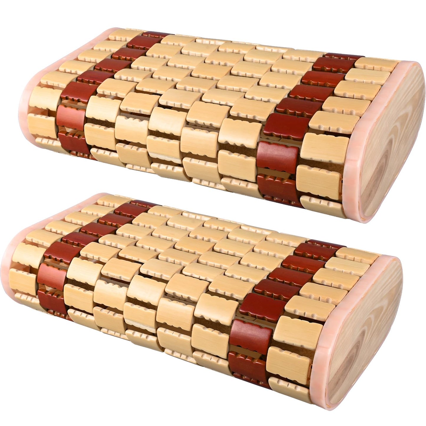 2 Pack Bamboo Sauna Headrest Pillow Natural Wood Sauna Backrest Sauna Neck Rest for Head Support Cool Room Spa Gym Sauna Accessories Steam Rooms Hollow Pillow for Household Relaxing Rest Body