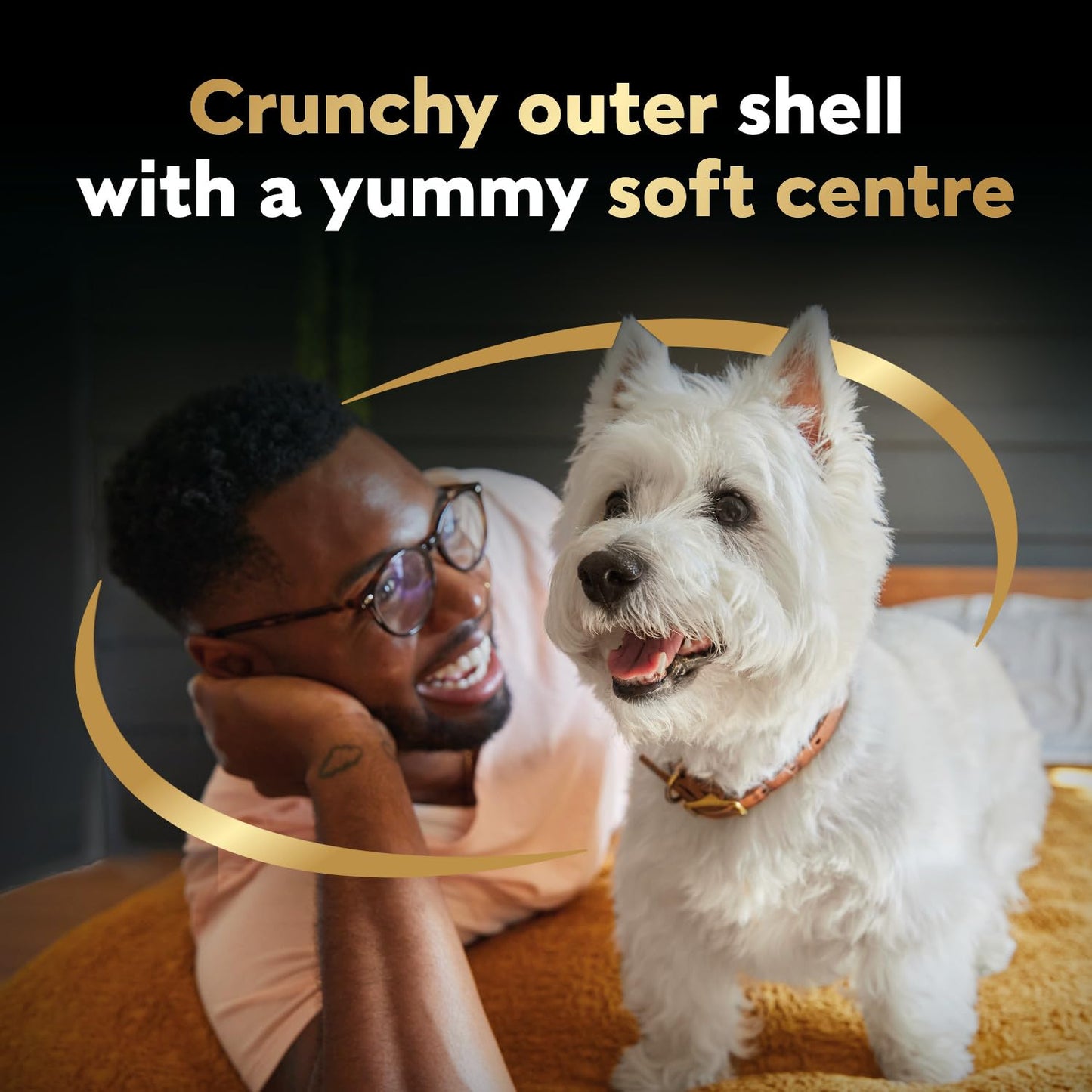 CESAR DOUBLE DELIGHTS Dog Treats, For Small Breed Adult Dogs, Filet Mignon Flavour, No Artificial Flavours, No Artificial Colours, Less Than 3 Calories Each, 150g Pouch