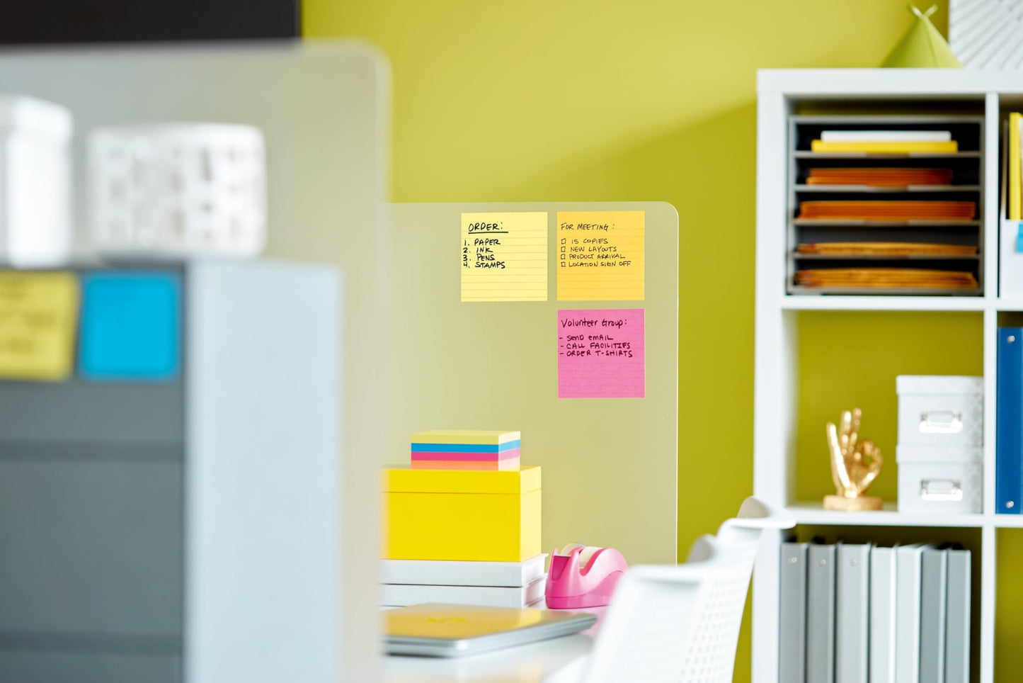 Post-it Super Sticky Notes, 4x4 in, 12 Pads, 2x the Sticking Power, Canary Yellow, (675-12SSCP)