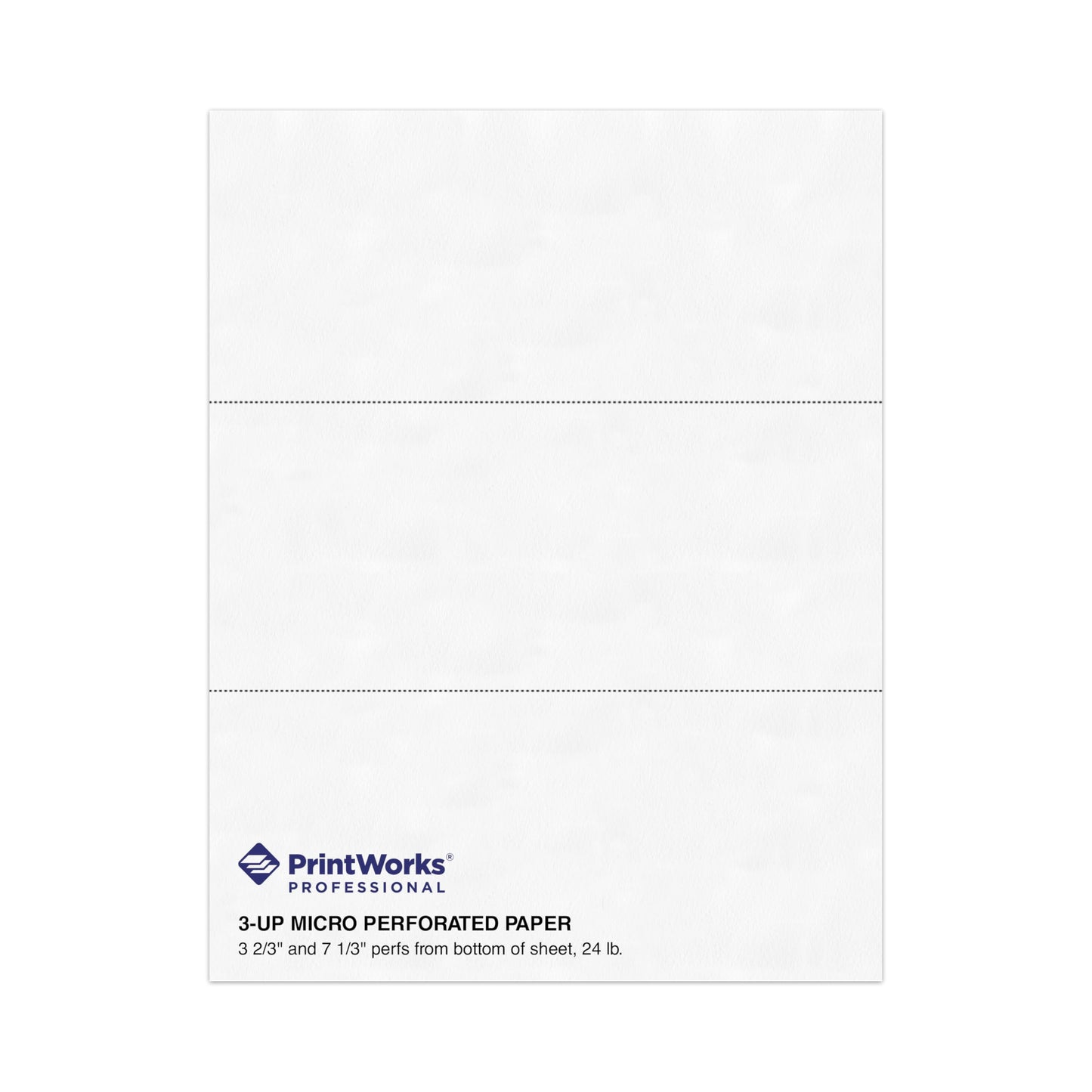 Printworks Professional Office Paper, Perforated 3-2/3-Inch and 7-1/3-Inch from Bottom, 8-1/2 x 11 Inches, 24-Lb, 500 per Ream (04122)