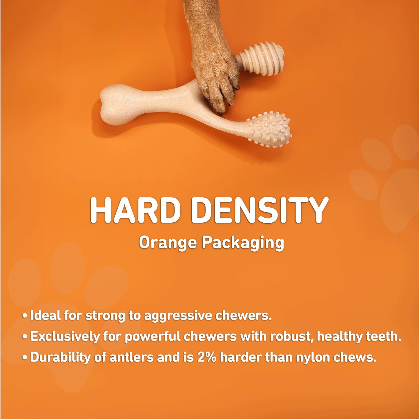 BetterBone - All-Natural, Nylon-Free Dog Chew Toys - Hard Density - Ideal for Strong to Aggressive Chewers - Non-Toxic, Promotes Dental Health, Splinter-Resistant, Sustainably Made