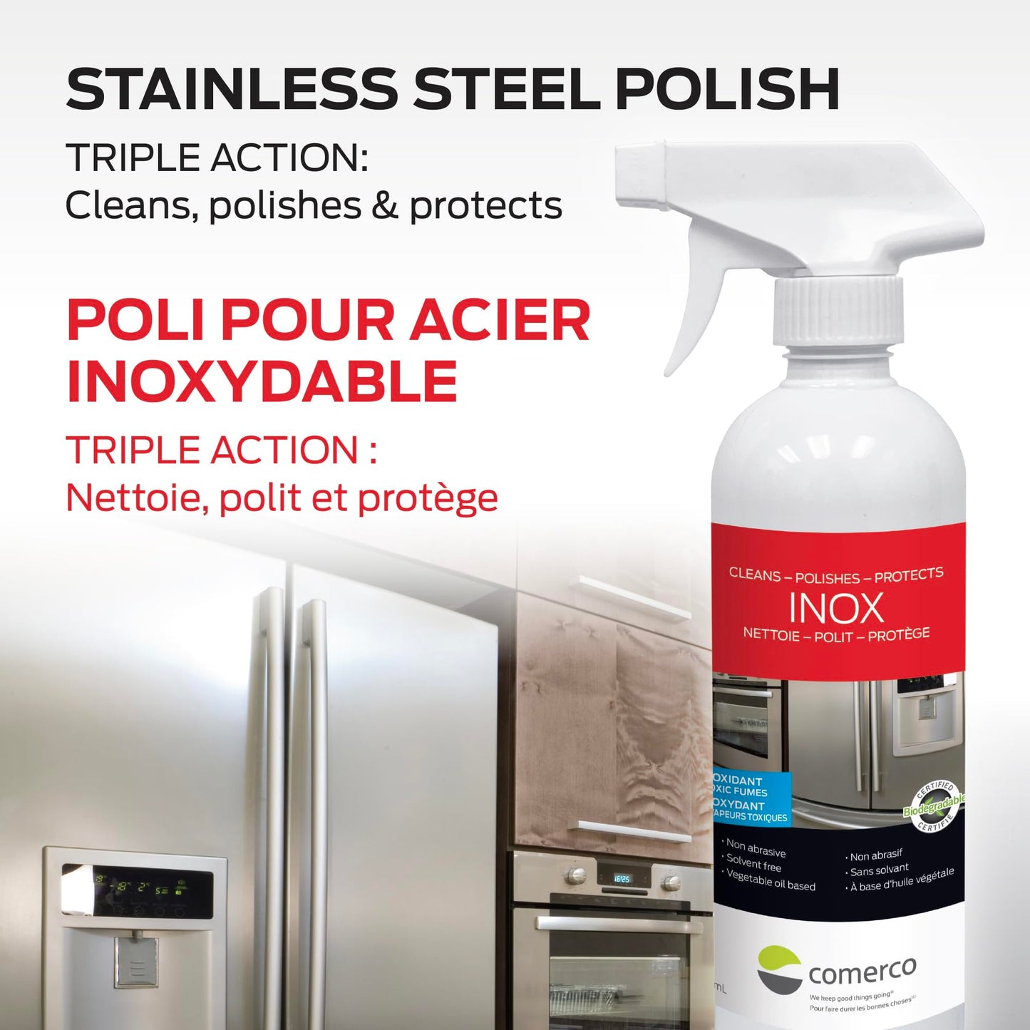 Stainless Steel Care Kit INOX, Biodegradable *Bonus Applicator Glove*