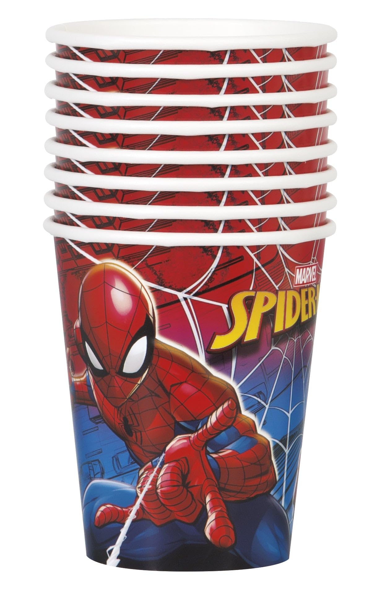 Spider-Man Party Supplies Bundle | Official Licensed Tableware Set with Plates, Cups, Napkins, and Tablecloth | Ultimate Kids Birthday Party Kit for Boys, Girls, and Superhero Fans