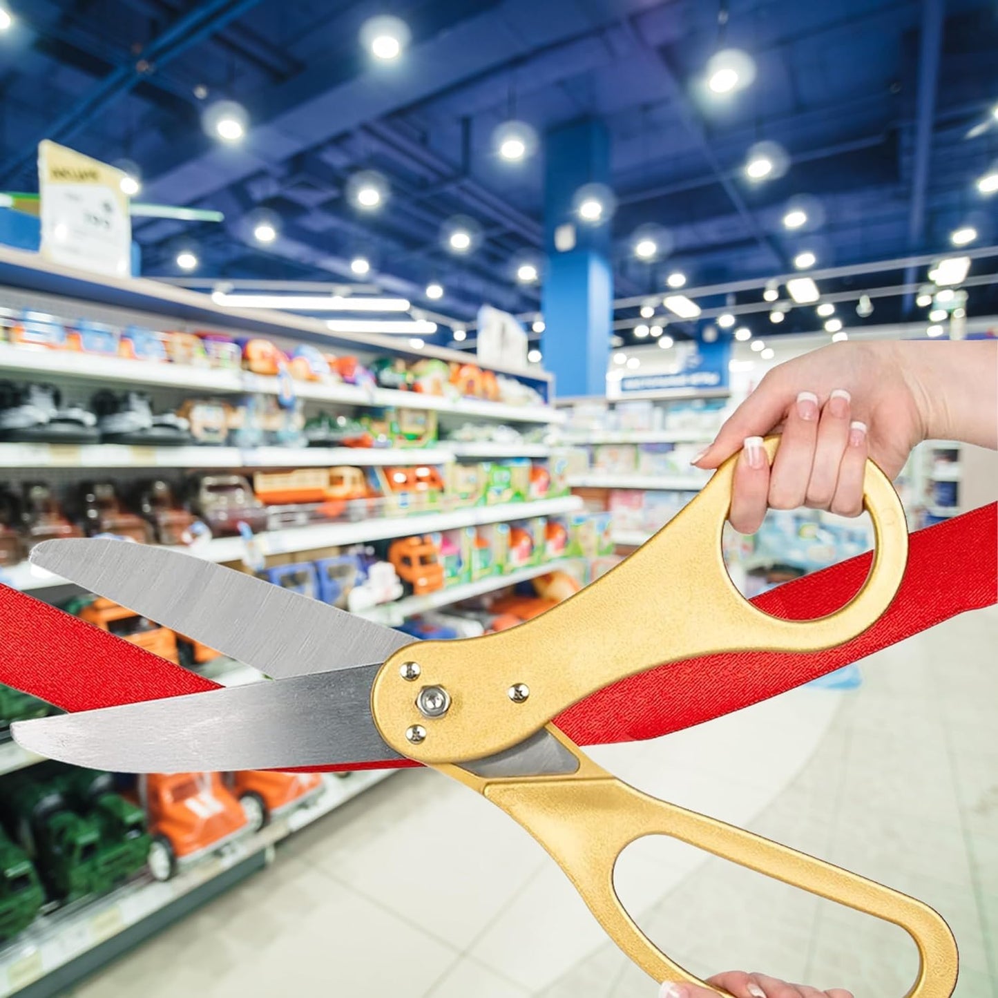 50.8 cm Gold Scissors for Grand Opening – Heavy Duty Gold Giants Ribbon Cutting Scissors for Special Events Inaugurations and Ceremonies