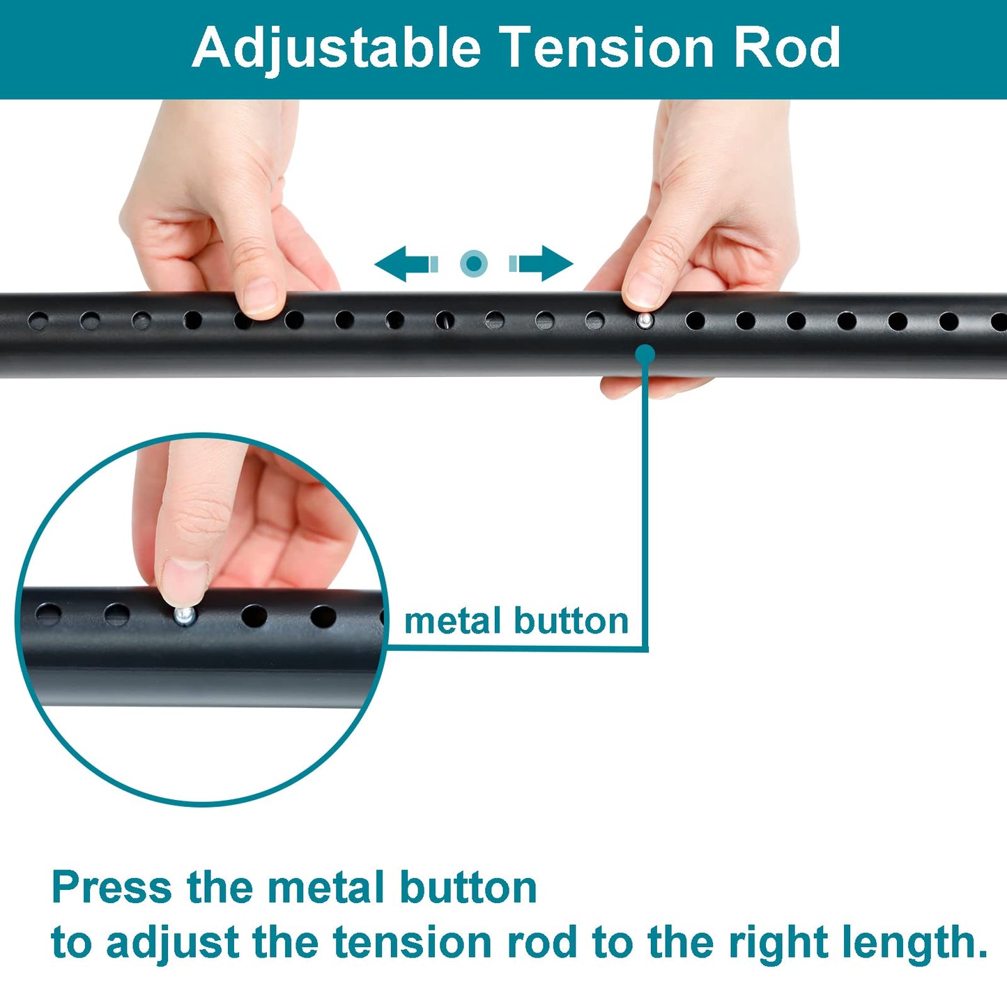 Oxdigi Tension Shower Doorway Curtain Rod/Adjustable 82.7-102.4 inches No Drilling Window Curtain Rod for Bethroom, Indoor Decor/Black