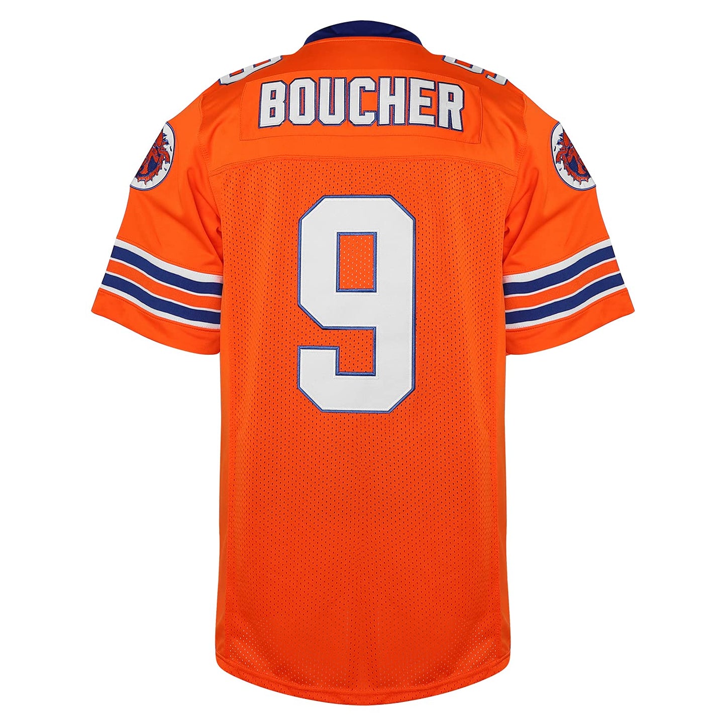 Phoneutrix Bobby Boucher #9 The Waterboy Adam Sandler Movie Mud Dogs Bourbon Bowl Football Jersey, Orange, X-Large