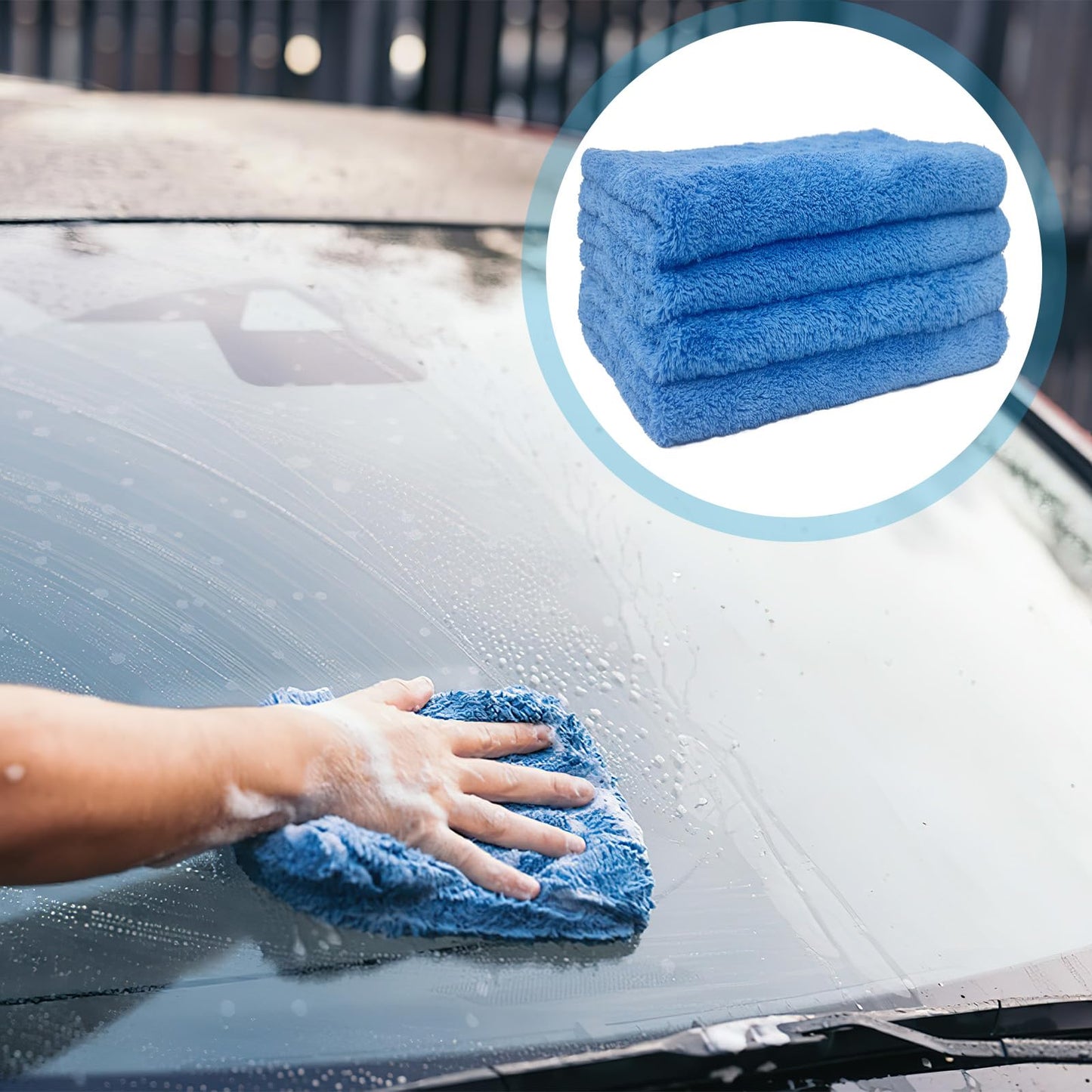 CODOHI 4 Pcs Extra Large Microfiber Cleaning Cloth, 30"x20" Washable Reusable Floor Cloth for Squeegee Mop House Floor Kitchen Car Window Highly Absorbent, Lint and Streak Free