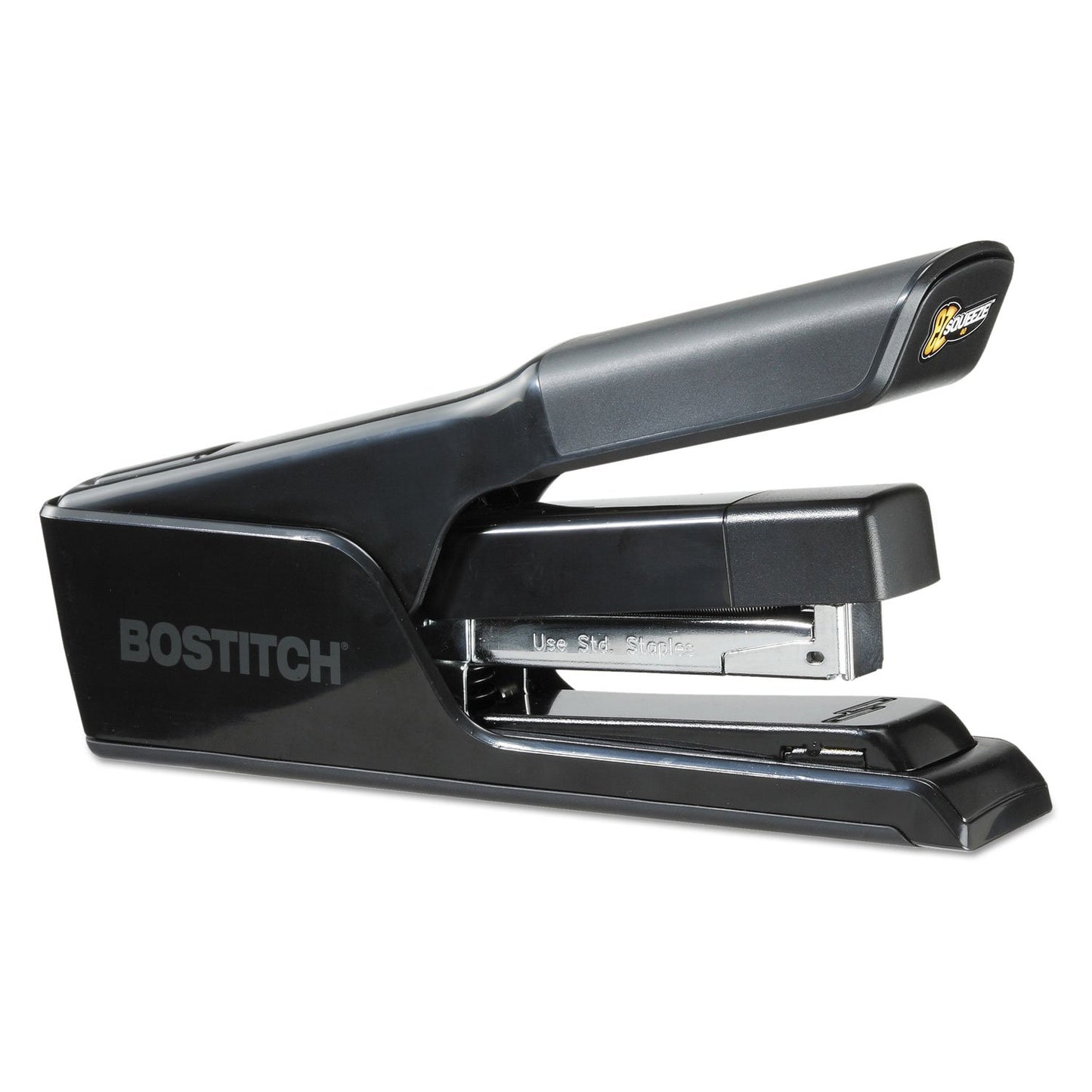 Bostitch B9040 EZ Squeeze 40 Sheet Flat Clinch Desktop Stapler, Reduced Effort, Black