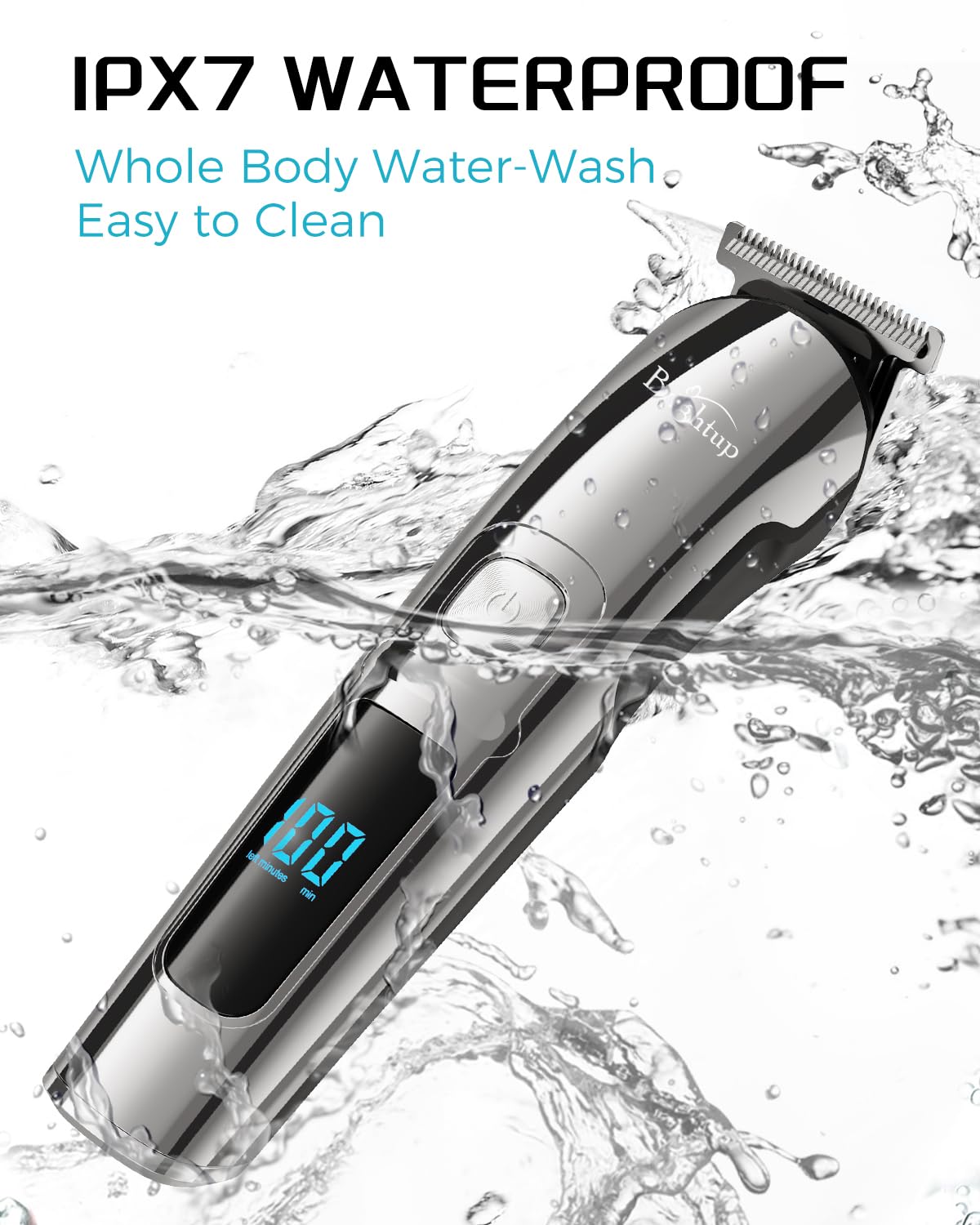 Brightup Beard Trimmer for Men - Electric Razor & Shaver, Cordless Hair Clippers Trimmers Set, IPX7 Waterproof Mens Grooming Kit for Shaving Face, Mustache, Body, Ear, Nose Hair Trimmer, Gifts for Men