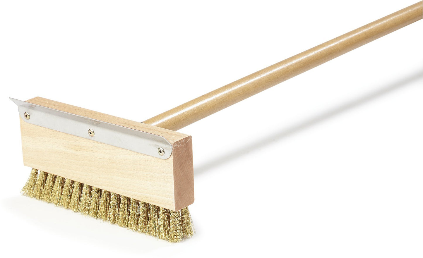 Carlisle FoodService Products Wood Oven Scraper, Oven Brush with Handle, 42 Inches, Brown