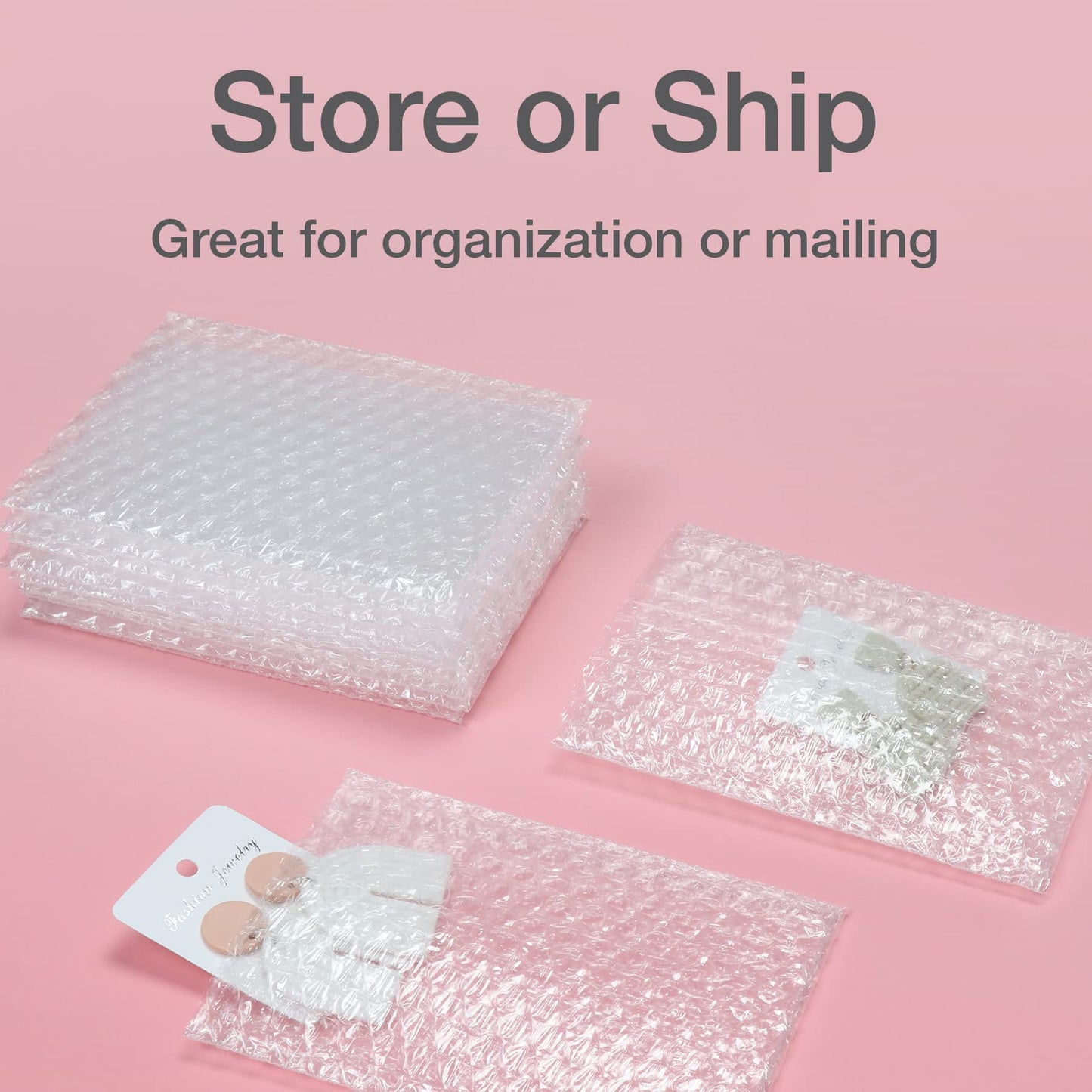 Quality Park Clear Bubble Pouches, Cushioned Packing and Shipping Bags, Great for Storage or Mailing, Reusable, 4"x 6", 200/box (QUA85921)