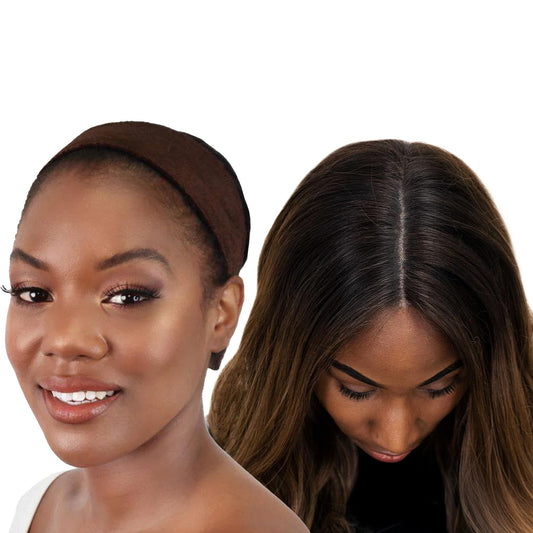 MILANO COLLECTION Original WiGrip - Adjustable Wig Grip Band for Secure Wig Placement, Comfortable, No-Slip, No Clips, Glues, or Tapes - For Silk Top, Closed Wefted Wigs - WiGrip, Chocolate Brown, 2 Pack