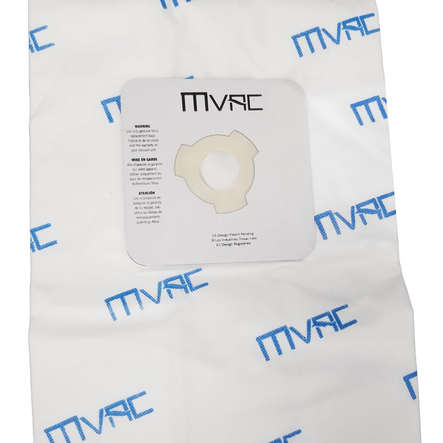 MVAC | TDSAC93M | High Efficiency Heavy Duty Central Vacuum Electrostatic Bags with 3 Notches | Set of 3 Bags | 20 L (5.3 GAL)