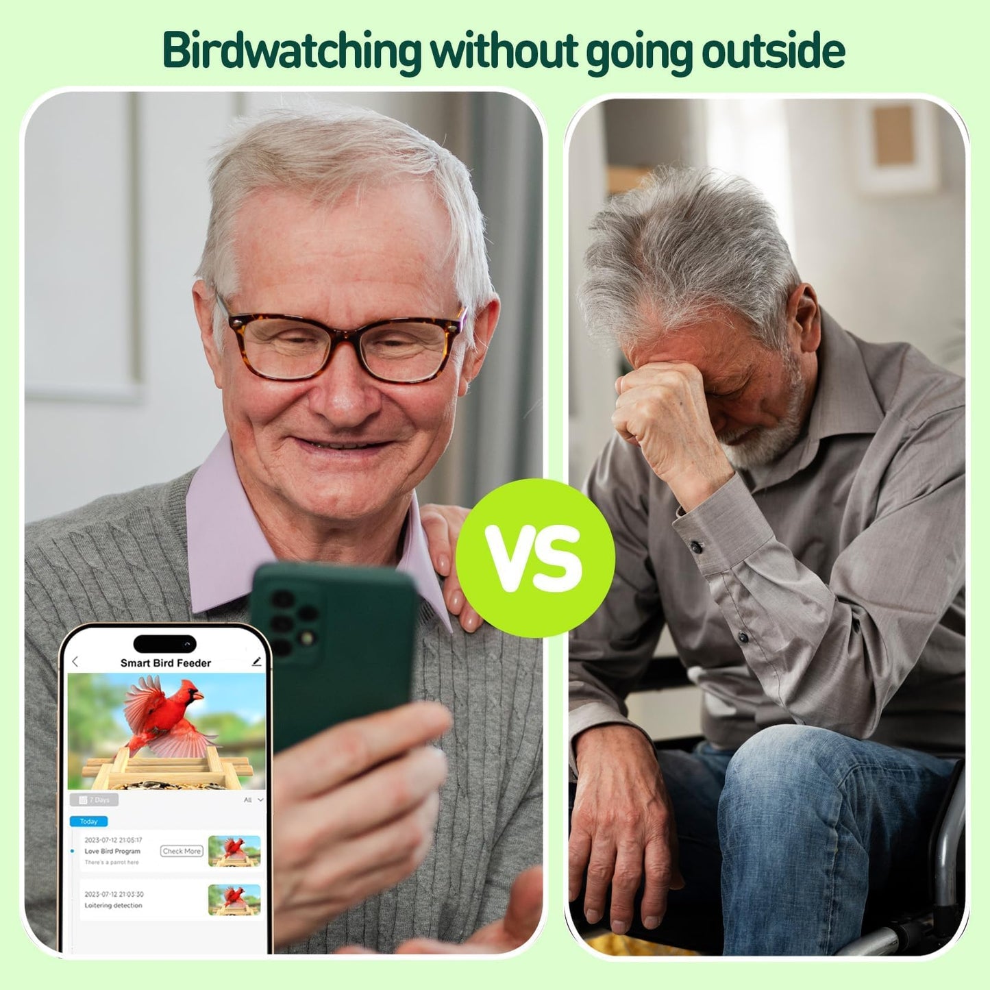 Camera Bird Feeder,Smart Bird Feeder with Camera,High-End Bamboo Birds Watching Cam,2K HD Came Solar Powered,AI Identify 16000+,Auto Capture Birds & Notify in Time, Ideal Gift for Backyard Birder