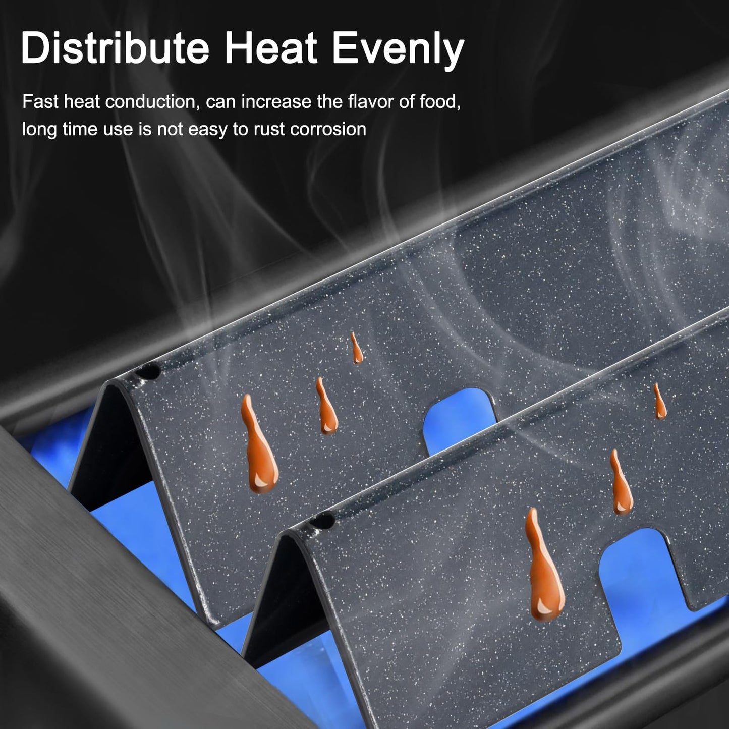 Hiorucet BBQ Replacement Parts for Weber Spirit 300 Series E310 E320 E330 S310 S320 S330, Weber Spirit II 300 Series Gas Grill with Front-Mounted Control, 7636 Flavorizer Bars and 69787 Burner Tubes