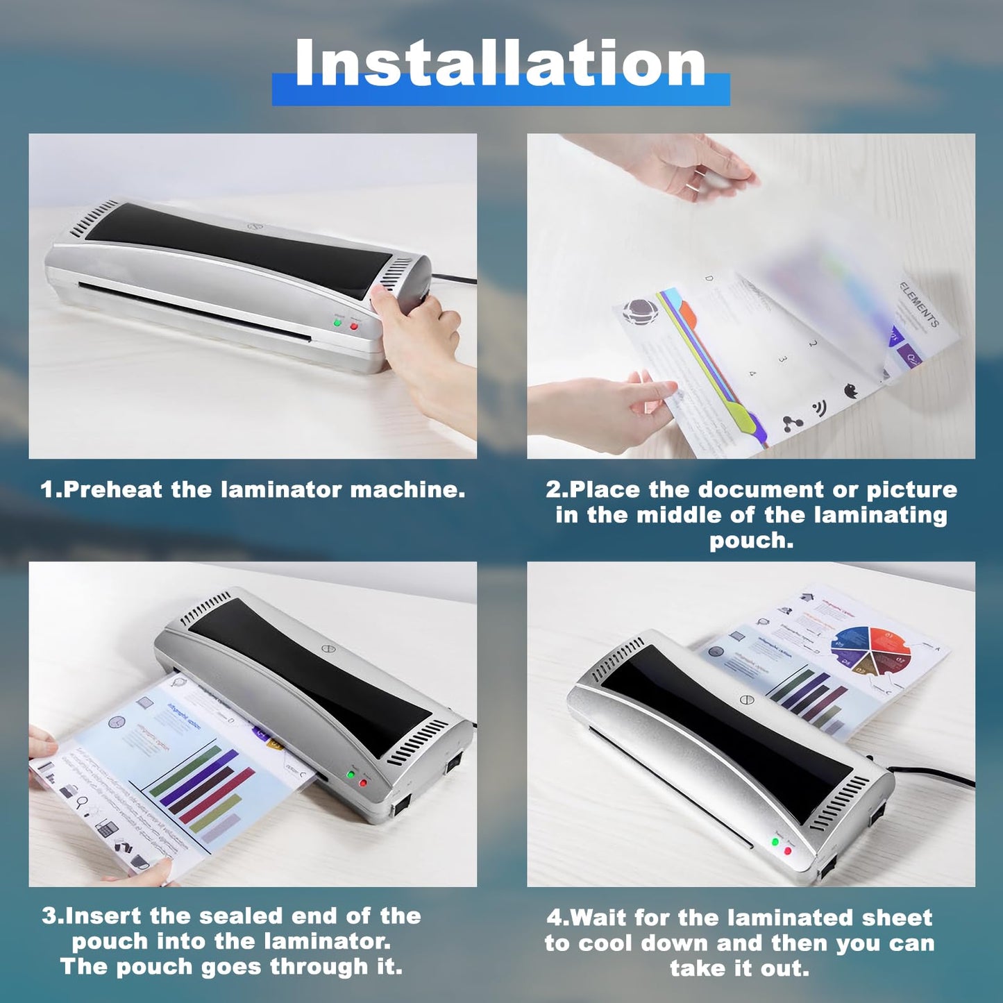(300 Packs) NefLaca Thermal Laminating Pouches, 5 mil Clear Letter Size Plastic Paper Laminating Sheets 8.9" x 11.4"