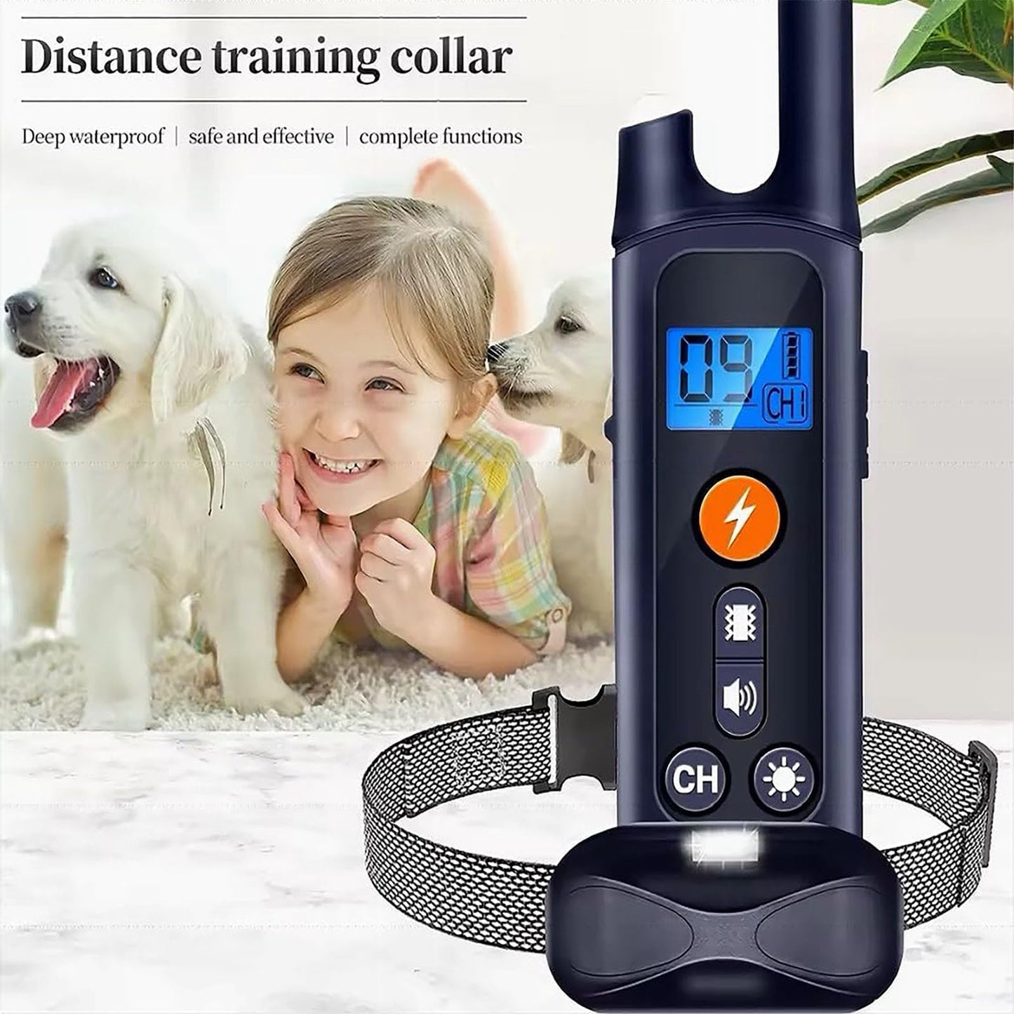 BEFYUS Anti Dog Bark Collar with Remote - Smart Waterproof Dog Training Shock Collar for 8-120 lbs Small Medium Large Dogs with Adjustable Safe Shock Modes,Beep and Vibration