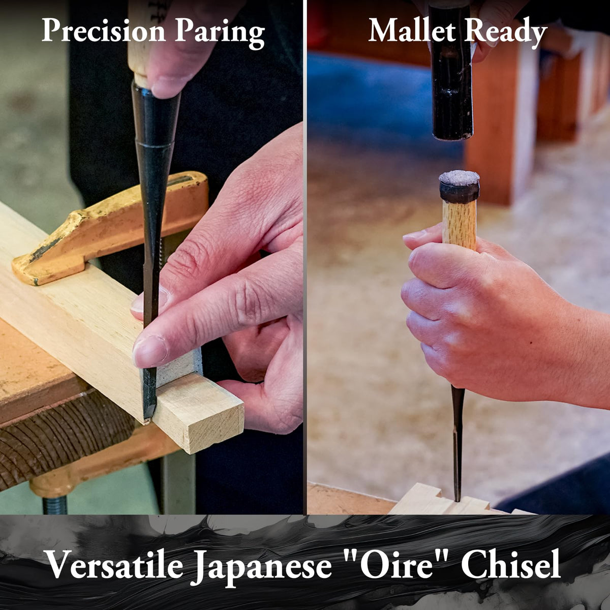 SUIZAN Japanese Wood Chisel 1/8" (3mm) - Professional Oire Nomi Woodworking Tools