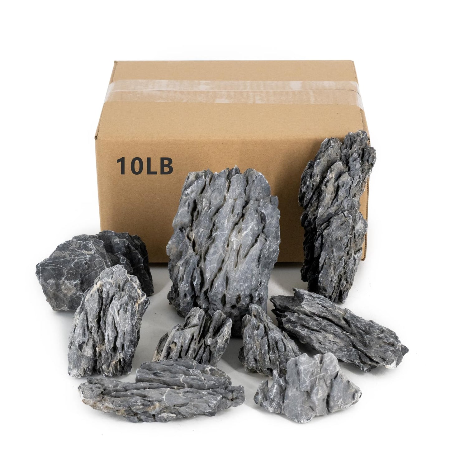 ChaoLeHo Natural Rocks Seiryu Stones Aquariums Stones for Aquascaping, Aquariums, Terrariums, Vivariums Decorative Stone,Reptile Enclosures,Paludariums,and Gardens-10LB（2 to 7 inch）