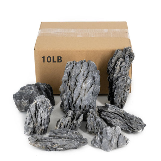 ChaoLeHo Natural Rocks Seiryu Stones Aquariums Stones for Aquascaping, Aquariums, Terrariums, Vivariums Decorative Stone,Reptile Enclosures,Paludariums,and Gardens-10LB（2 to 7 inch）