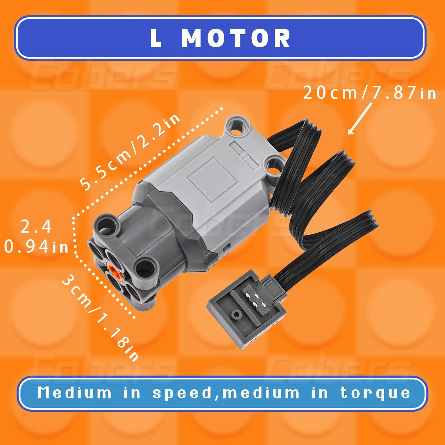 Cobers 9Pcs Power-Function Kits Set Compatible with Major Brand Technic-Parts Motor-Set IR Receiver Adjustable Speed Remote-Control AA Battery Box Switch Light Extension Wire