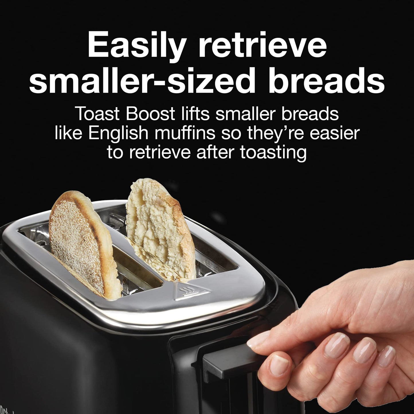 Proctor Silex 2-Slice Toaster, Black, Extra-Wide Slot Toaster with Cool-Touch Walls, Shade Selector, Toast Boost, Auto Shutoff, Cancel Button, 22305