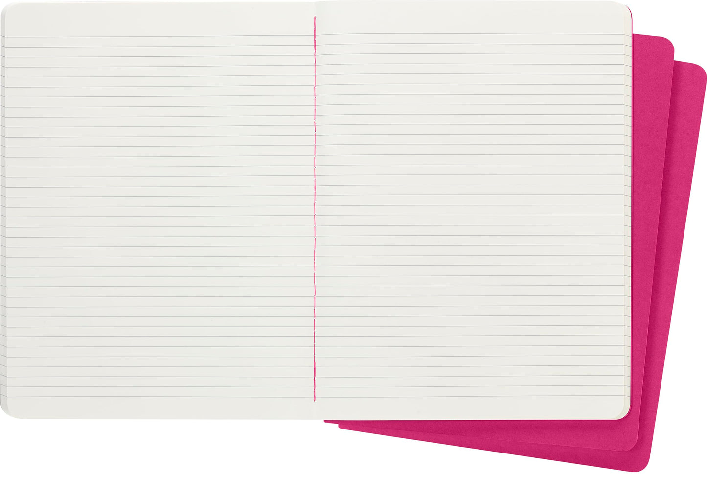 Moleskine Cahier Journal, Soft Cover, XL (7.5" x 9.5") Ruled/Lined, Kinetic Pink, 120 Pages (Set of 3)