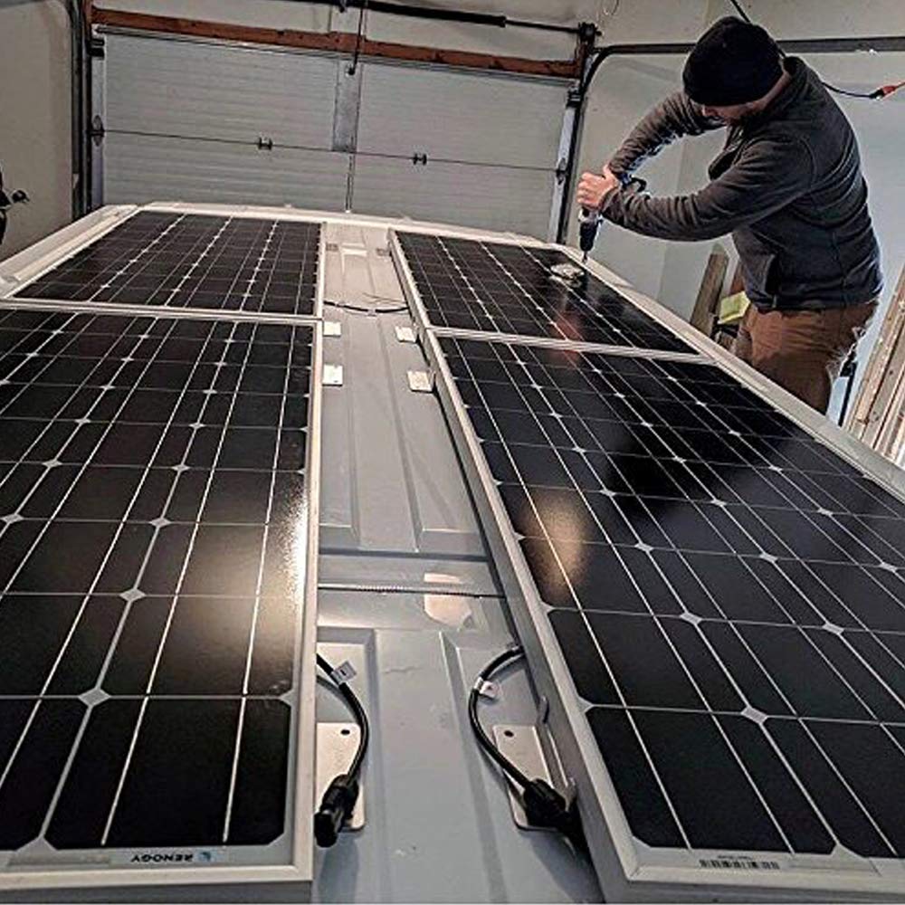 4 Sets of Renogy Solar Panel Mounting Z Bracket (Set of 4 Units) RV Boat Off Grid Roof