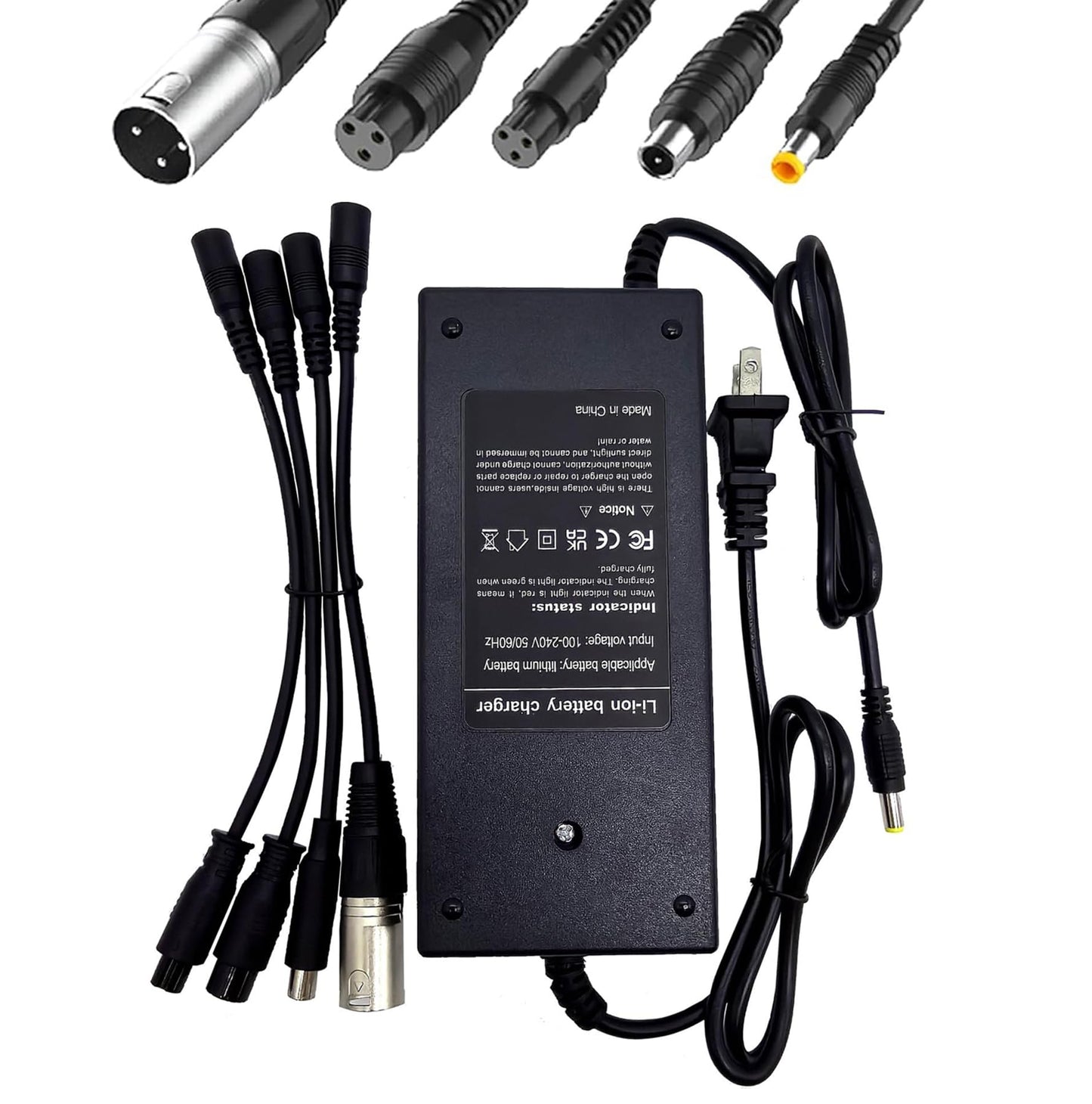 42V 2A (5 Plugs) Universal Charger for Jetson,Gotrax,Razor,Brid,Segway, Sisigad,Hiboy,Ninebot 36V Lithium-ion Battery
