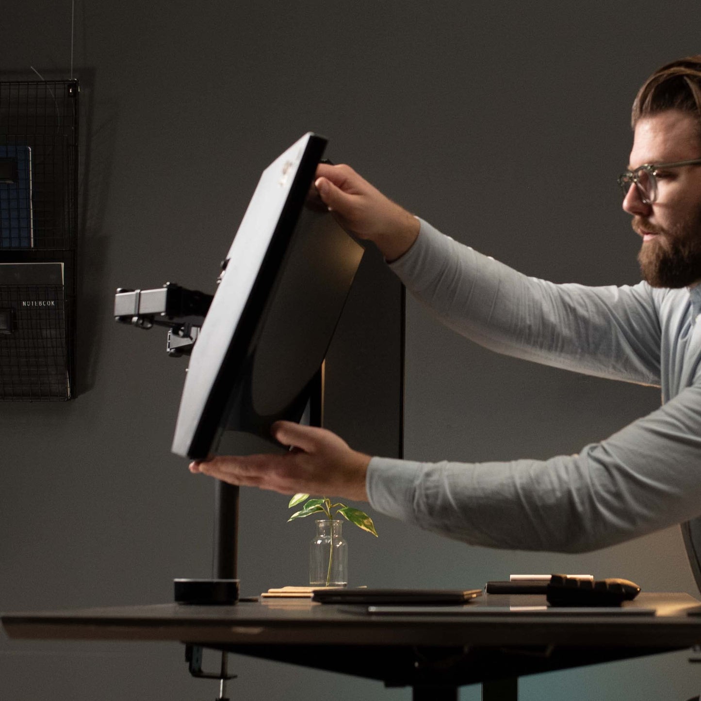 VIVO Full Motion Dual Monitor Desk Mount Clamp VESA Stand w/Double Center Arm Joint, Fits up to 34 inch Screens, STAND-V102D