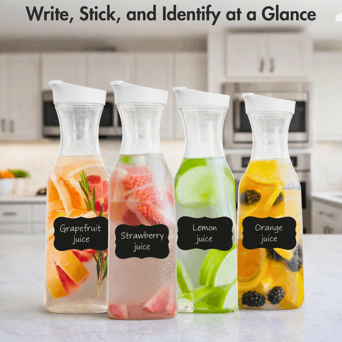 YOUEON 8 Pack 50 Oz Plastic Water Pitcher with Flip Top Lid, Clear Juice Pitcher, Juice Carafe, Plastic Pitchers Bulk for Water, Iced Tea, Soda, Lemonade