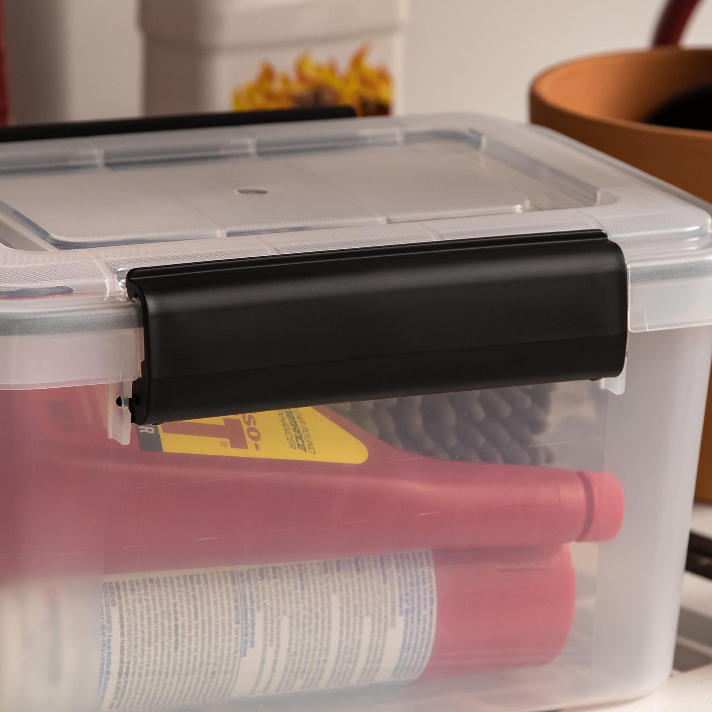 IRIS USA 7 Qt. WEATHERPRO Plastic Storage Box with Durable Lid and Seal and Secure Latching Buckles - 6 Pack