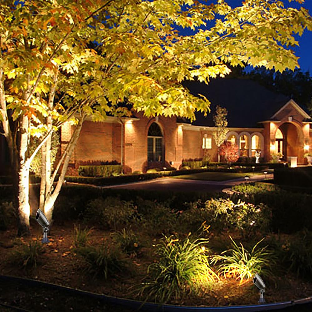 Cheopha Low Voltage Landscape Lighting 12 Volt Landscape Lights, Free LED 4W MR16 Landscape Spot 2700K, IP67 Waterproof Aluminum Body for Garden, Lawn, Yard Lights 1-Pack